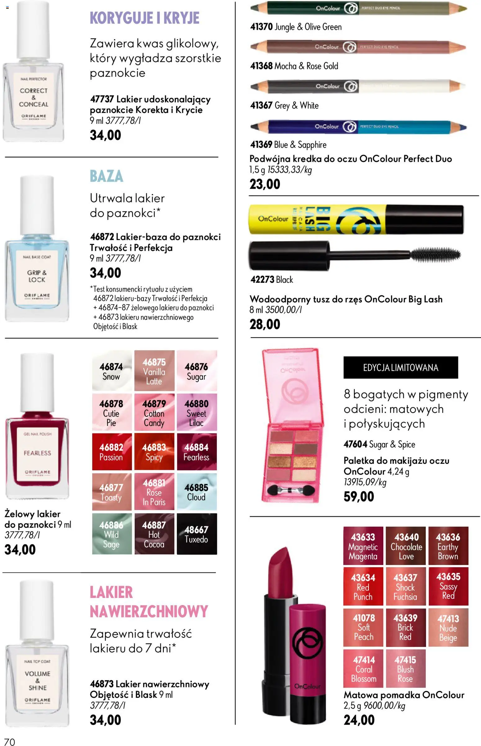 Oriflame Katalog 9 2026 od 17.06.2026 | Strona: 70 | Produkty: Magnetic, Top, Pomadka, Tusz do rzęs