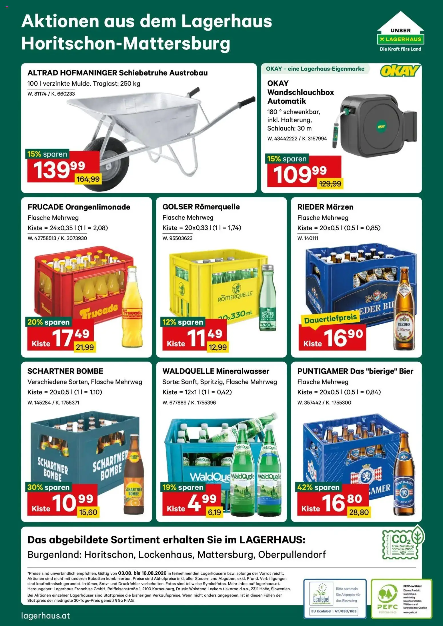 Lagerhaus - Wochen Angebote gültig ab 03.08.2026 | Seite: 8 | Produkte: Bier