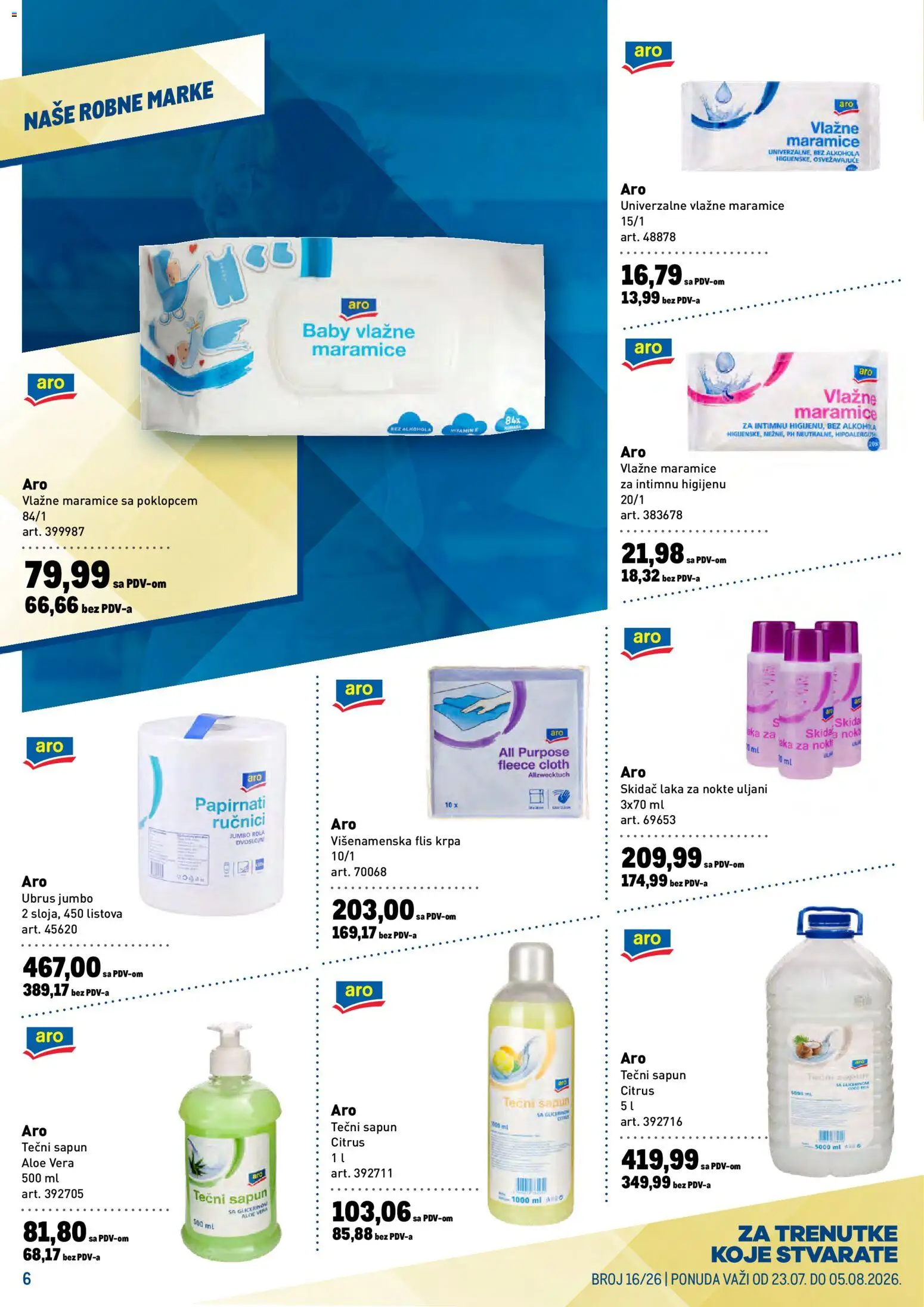 Metro katalog - važi od 23.07.2026 | Strana: 6 | Proizvode: Tečni sapun, Maramice, Ubrus, Sapun