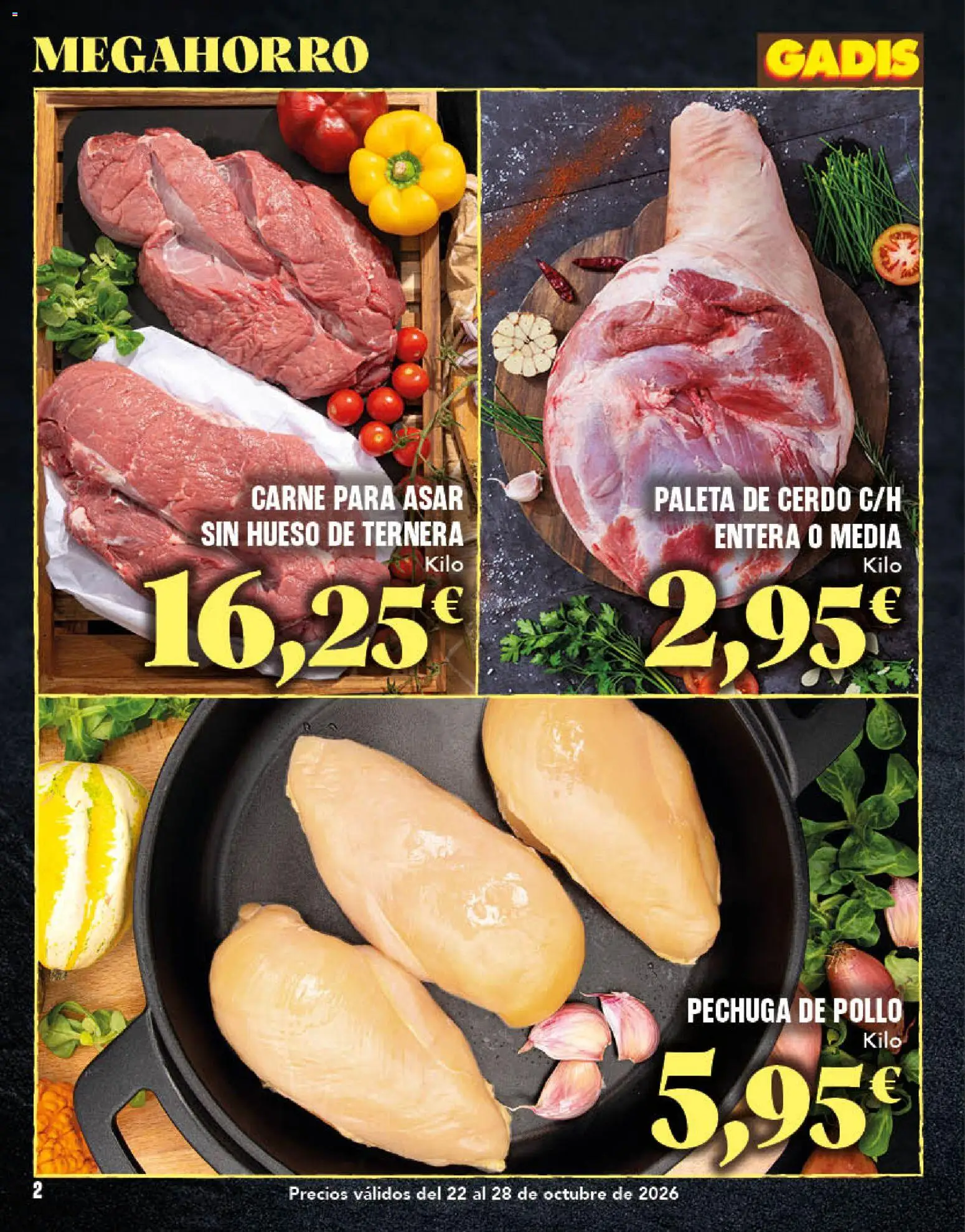 Gadis - folleto │ válido desde el 22/10/2026 | Página: 2 | Productos: Cerdo, Paleta de cerdo, Carne, Pollo