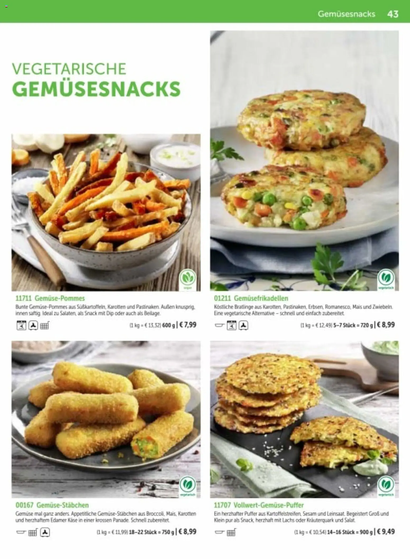 Bofrost Katalog – gültig ab 06.03.2026 | Seite: 43 | Produkte: Mais, Käse, Lachs, Gemüse