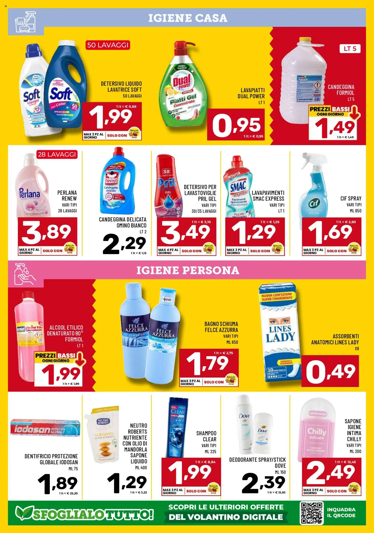 Volantino Il Centesimo del 22.05.2026 | Pagina: 12 | Prodotti: Sapone, Dentifricio, Candeggina, Lavastoviglie
