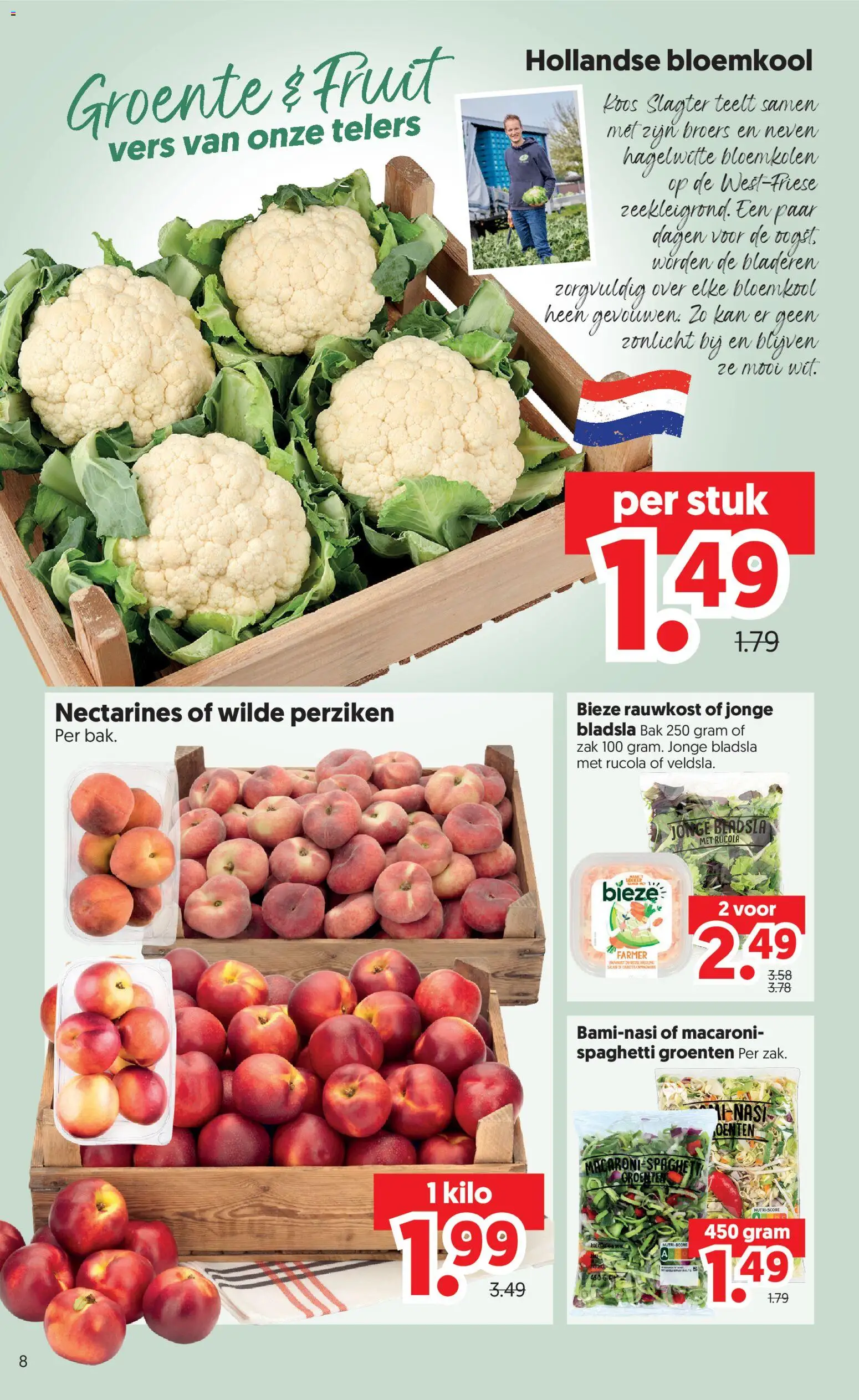 {H1} | Pagina: 8 | Producten: Nectarines, Rucola, Kan, Groenten