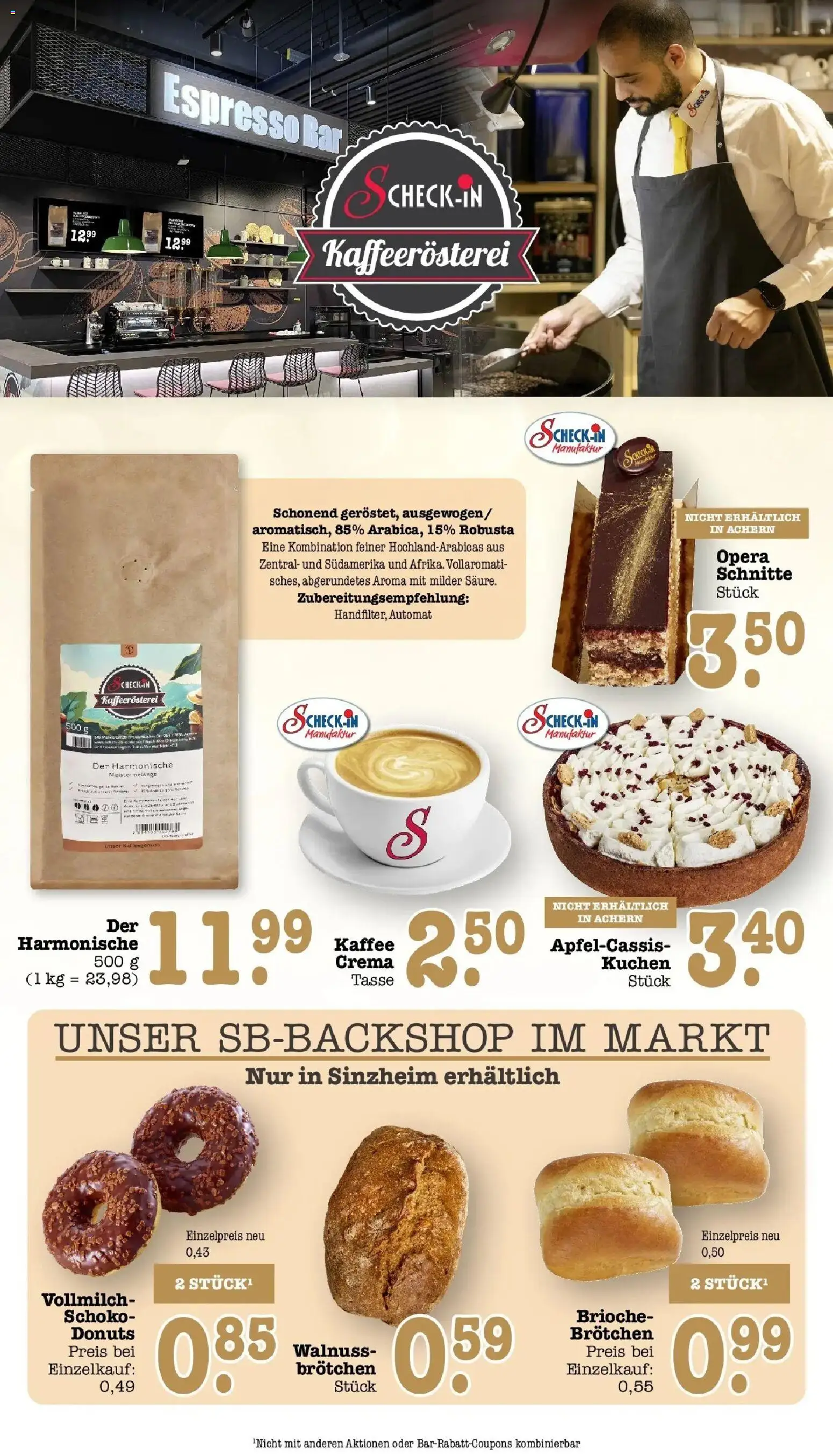 E center Prospekt Achern (ab 05.10.2026) zum Blättern | Seite: 77 | Produkte: Kaffee, Donuts, Kuchen