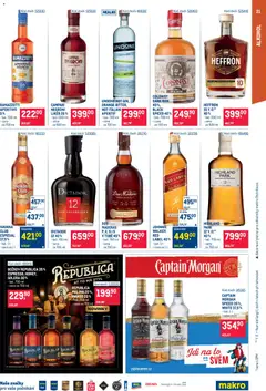 Náhled letáku Makro leták - Gastronomie od 09.09.2026 | Strana: 21 | Produkty: Mango, Božkov Republica, Likér, Captain Morgan