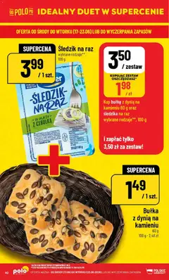 Pogląd oferty "POLOmarket gazetka" - ważna od 17.06.2026 | Strona: 40 | Produkty: Dynia, Bułka