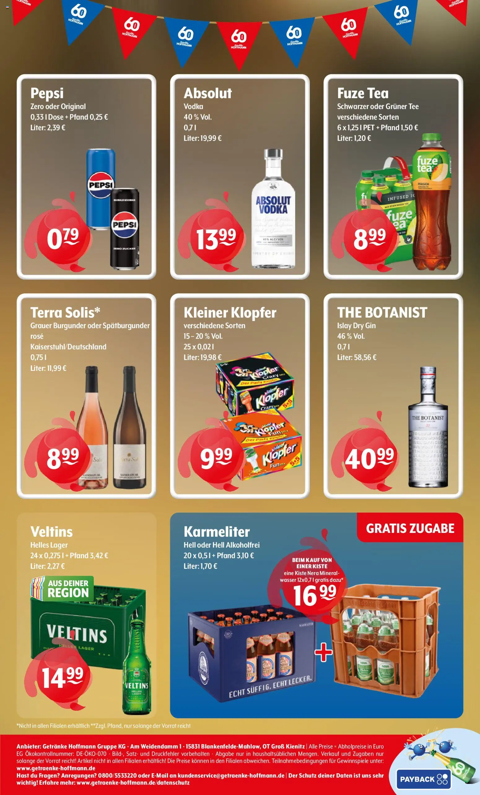 Trink und Spare Prospekt – gültig ab 07.09.2026 | Seite: 8 | Produkte: Wasser, Vodka, Tee, Veltins