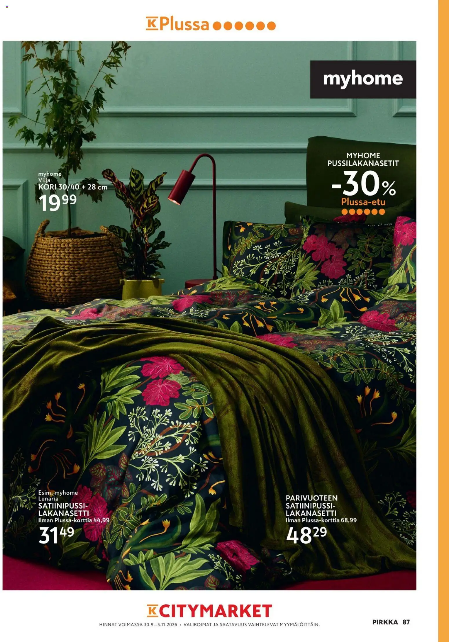 K-Market - Pirkka – voimassa 30/09/2026 alkaen | Sivu: 87