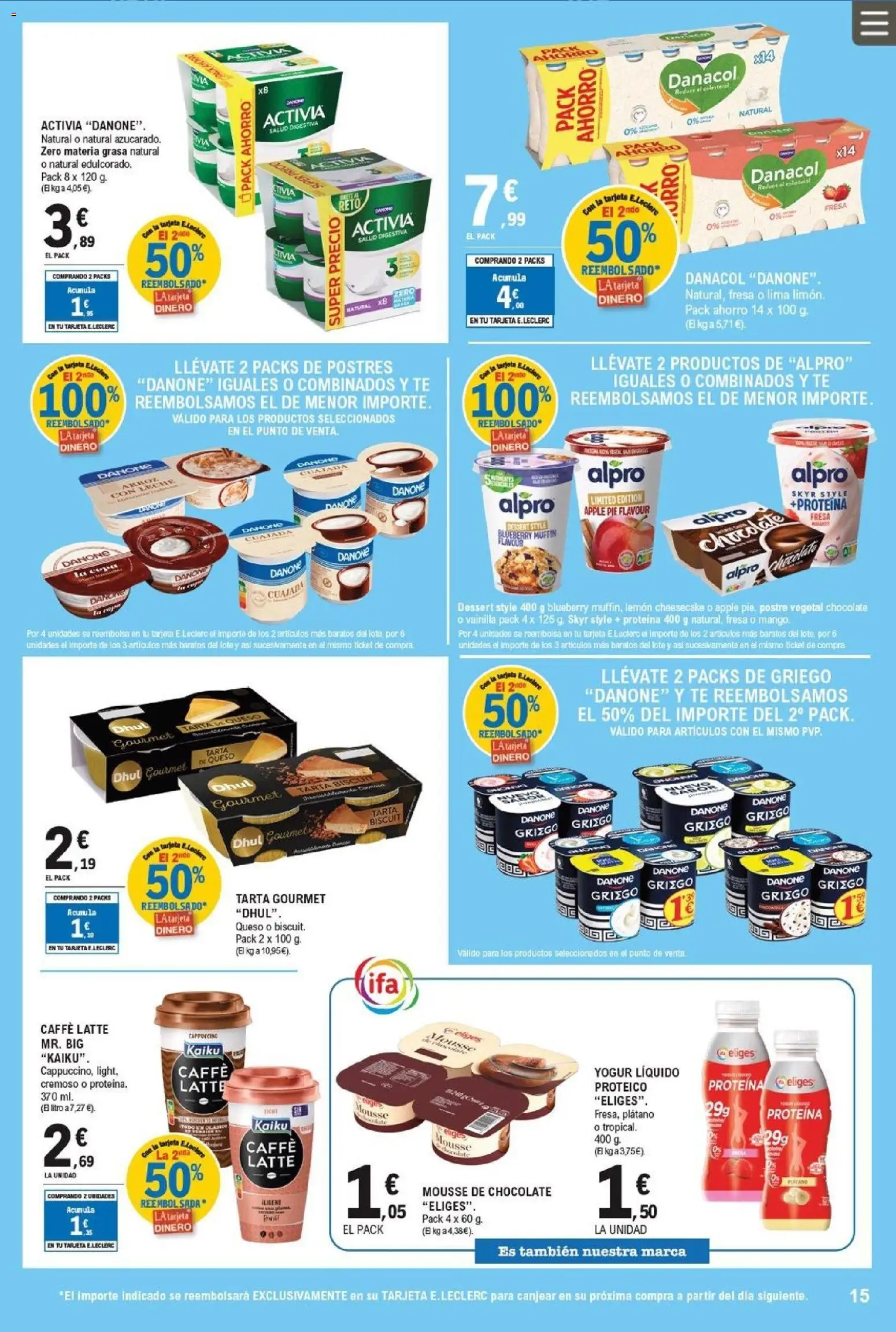 E.Leclerc folleto │ válido desde el 04.05.2026 | Página: 15 | Productos: Παγκάκι, Mousse, Té, Μετροταινία
