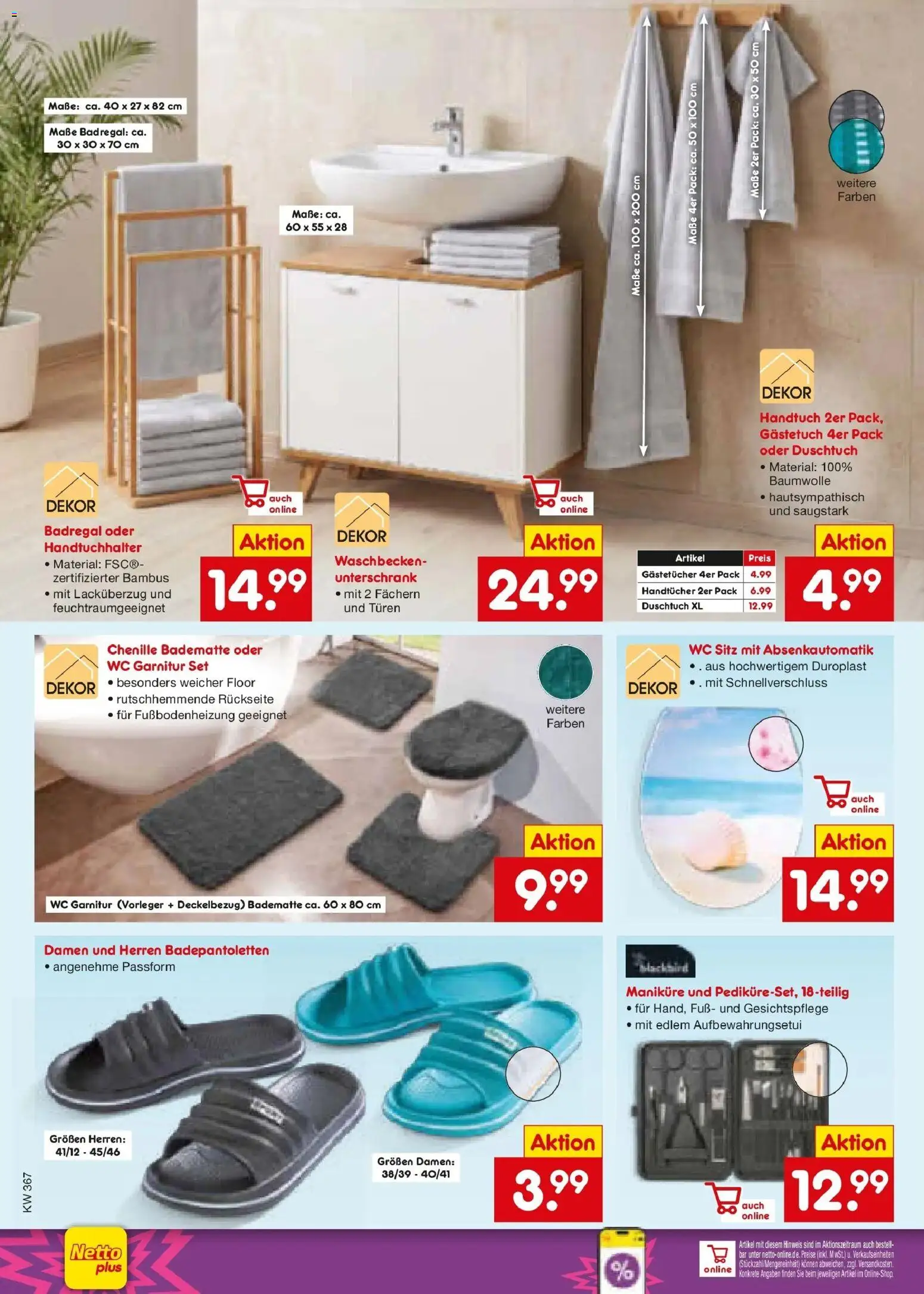 Netto Marken-Discount Prospekt Ludwigshafen-Edigheim – gültig ab 07.09.2026 | Seite: 44 | Produkte: Waschbecken, WC Sitz, Handtuchhalter, Badregal