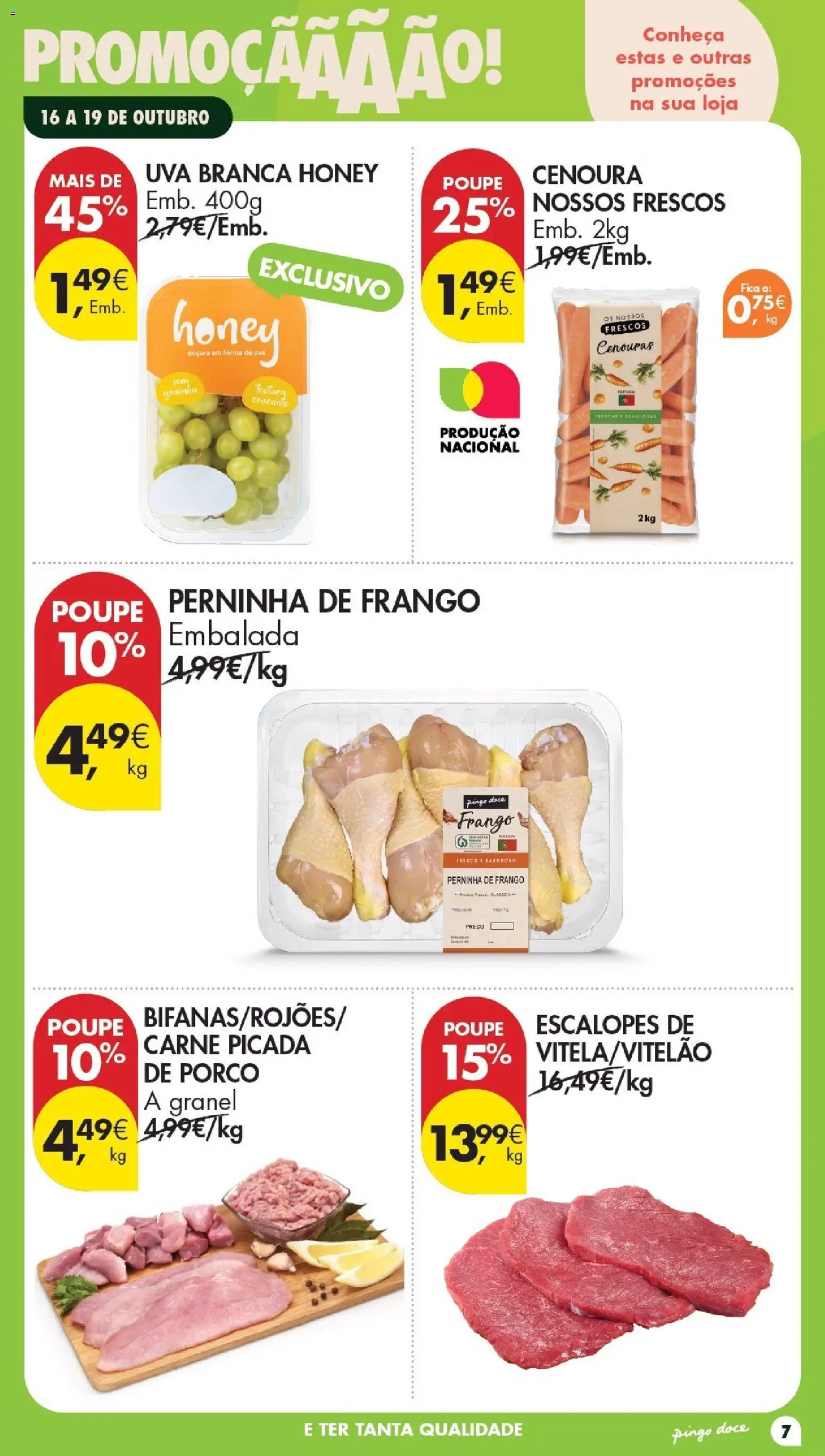 Pingo Doce folheto Poupe Este Fim de Semana │ válido de 16/10/2026 | Página: 7 | Produtos: Cenouras, Carne picada, Carne, Cenoura