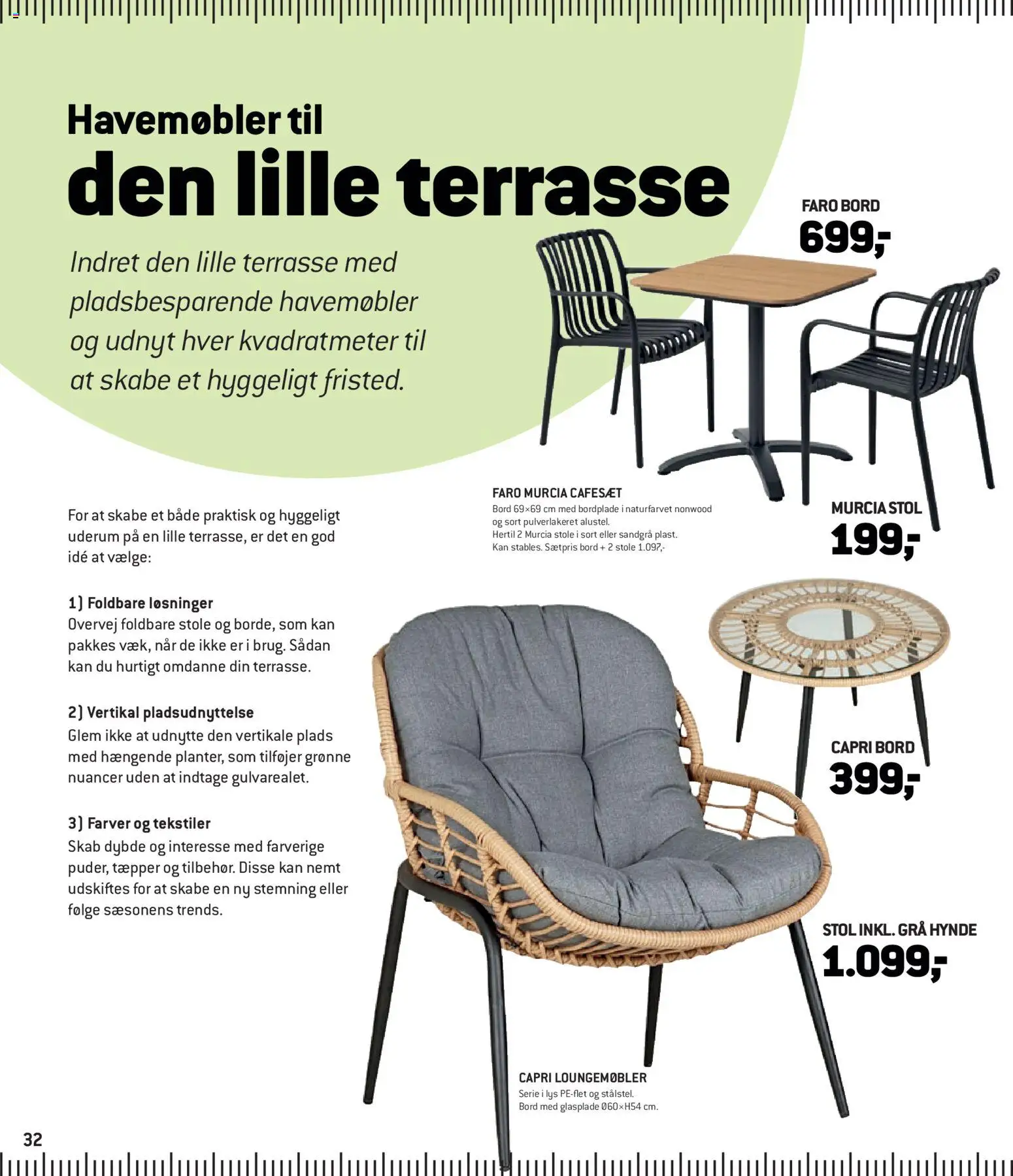 XL-BYG tilbudsavis – gyldig fra 27/03/2026 | Side: 32 | Produkter: Bord, Stol, Loungemøbler, Søm
