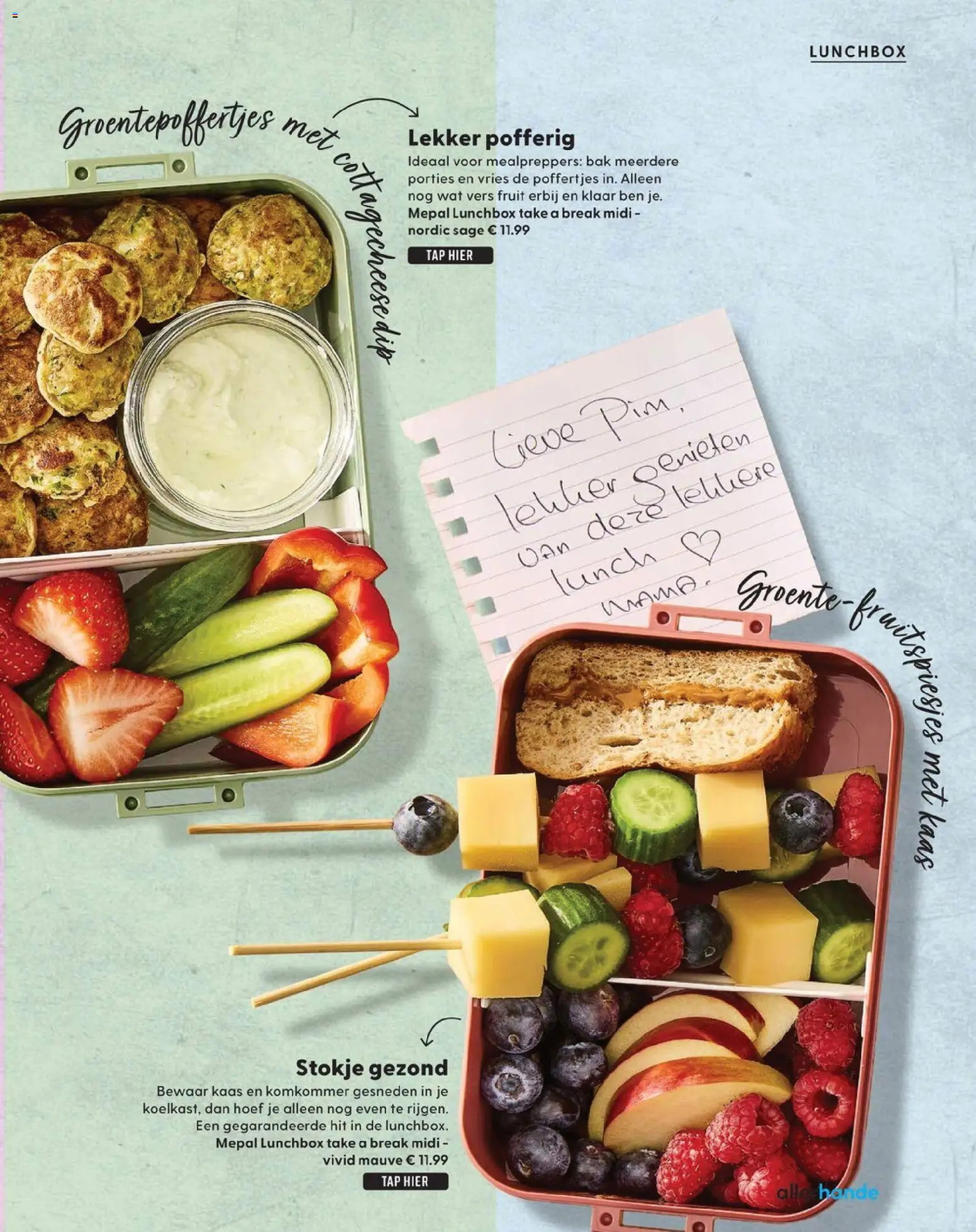 {H1} | Pagina: 67 | Producten: Lunchbox, Kaas, Dip, Fruit