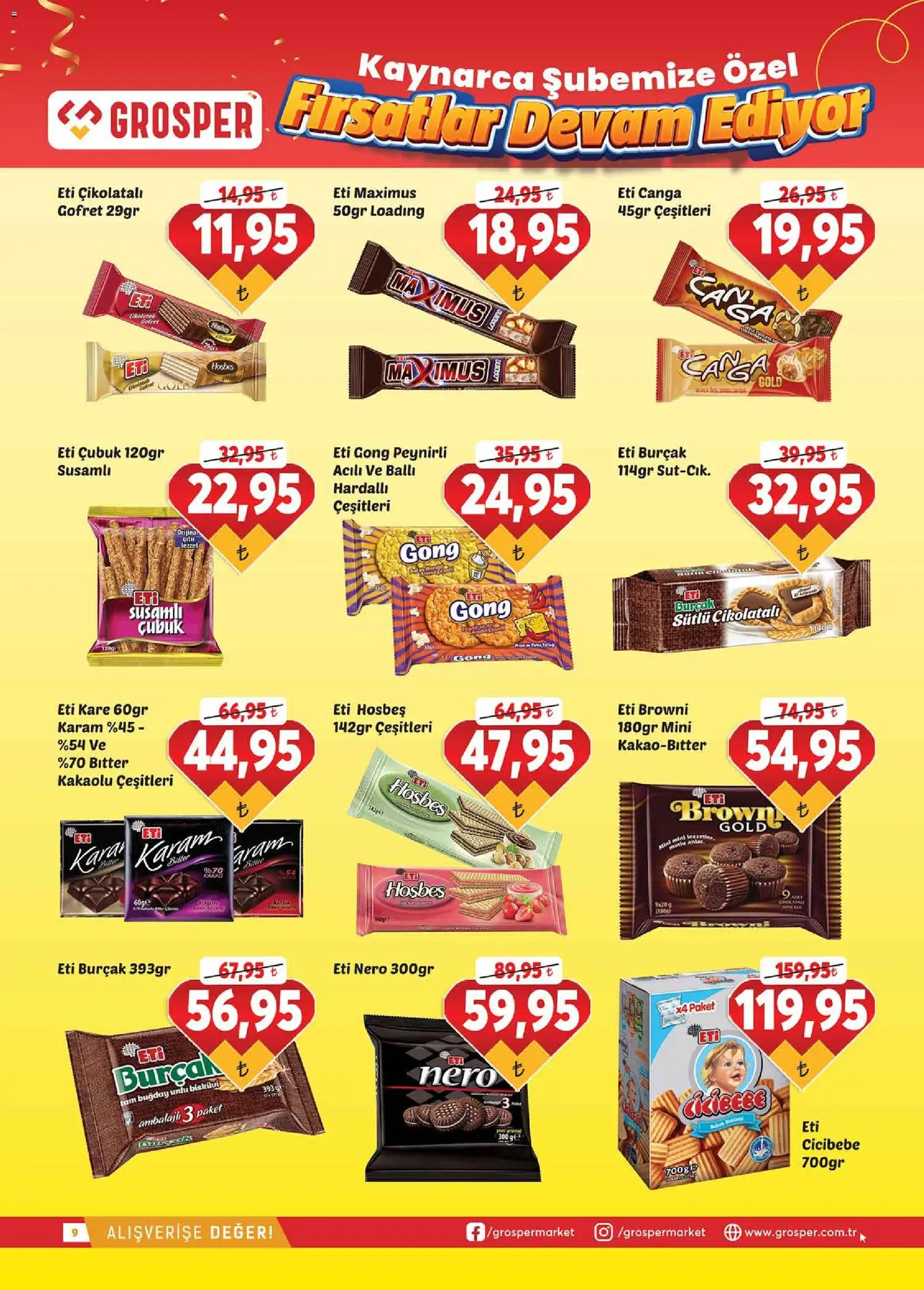 Grosper Katalog - 17.06.2026 tarihinden itibaren geçerlidir | Sayfa: 9 | Ürünler: Gofret