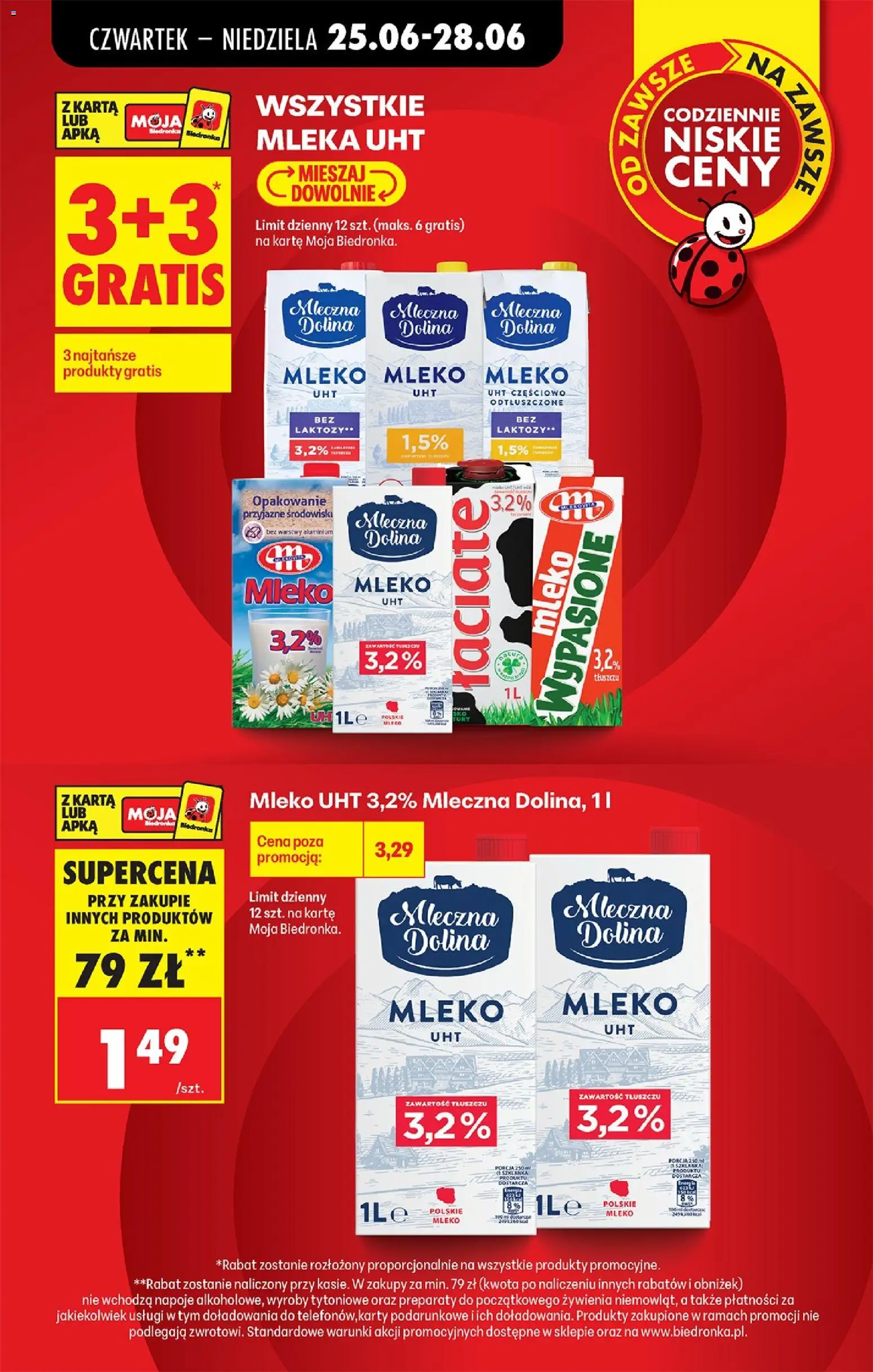 Biedronka gazetka od czwartku od 25.06.2026 | Strona: 5 | Produkty: Karta, Mleka, Napoje, Mleko