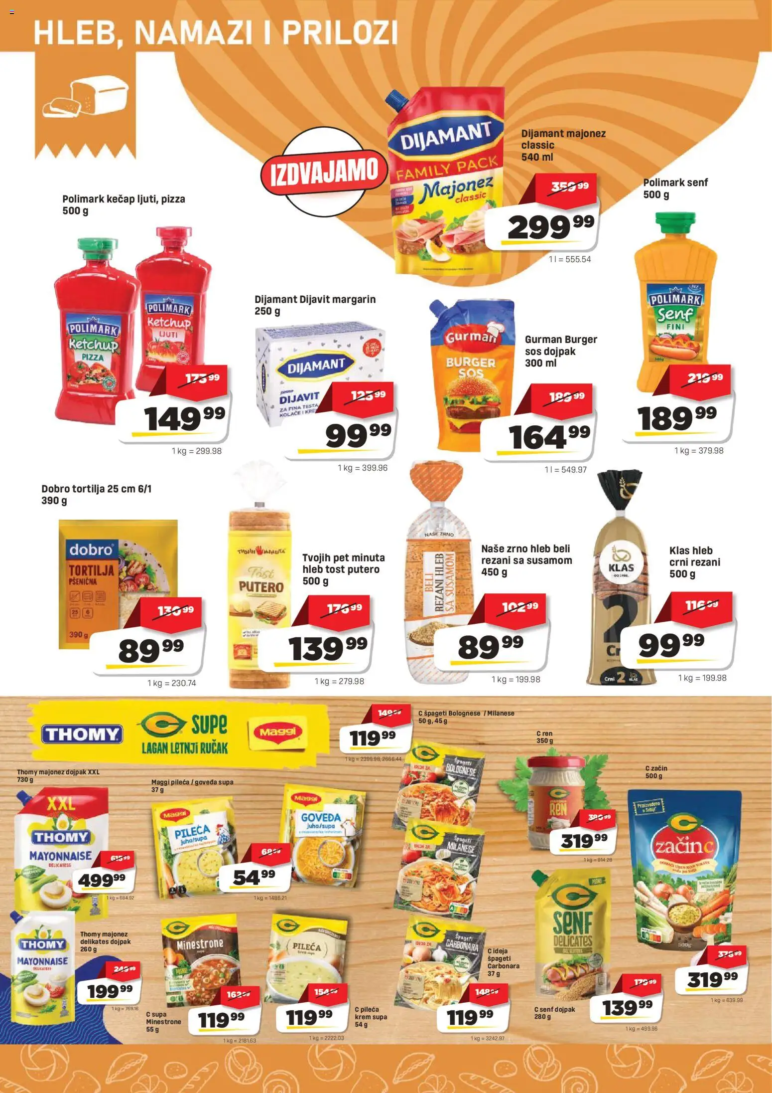 DIS katalog - važi od 30.07.2026 | Strana: 6 | Proizvode: Majonez, Špageti, Sos, Hleb