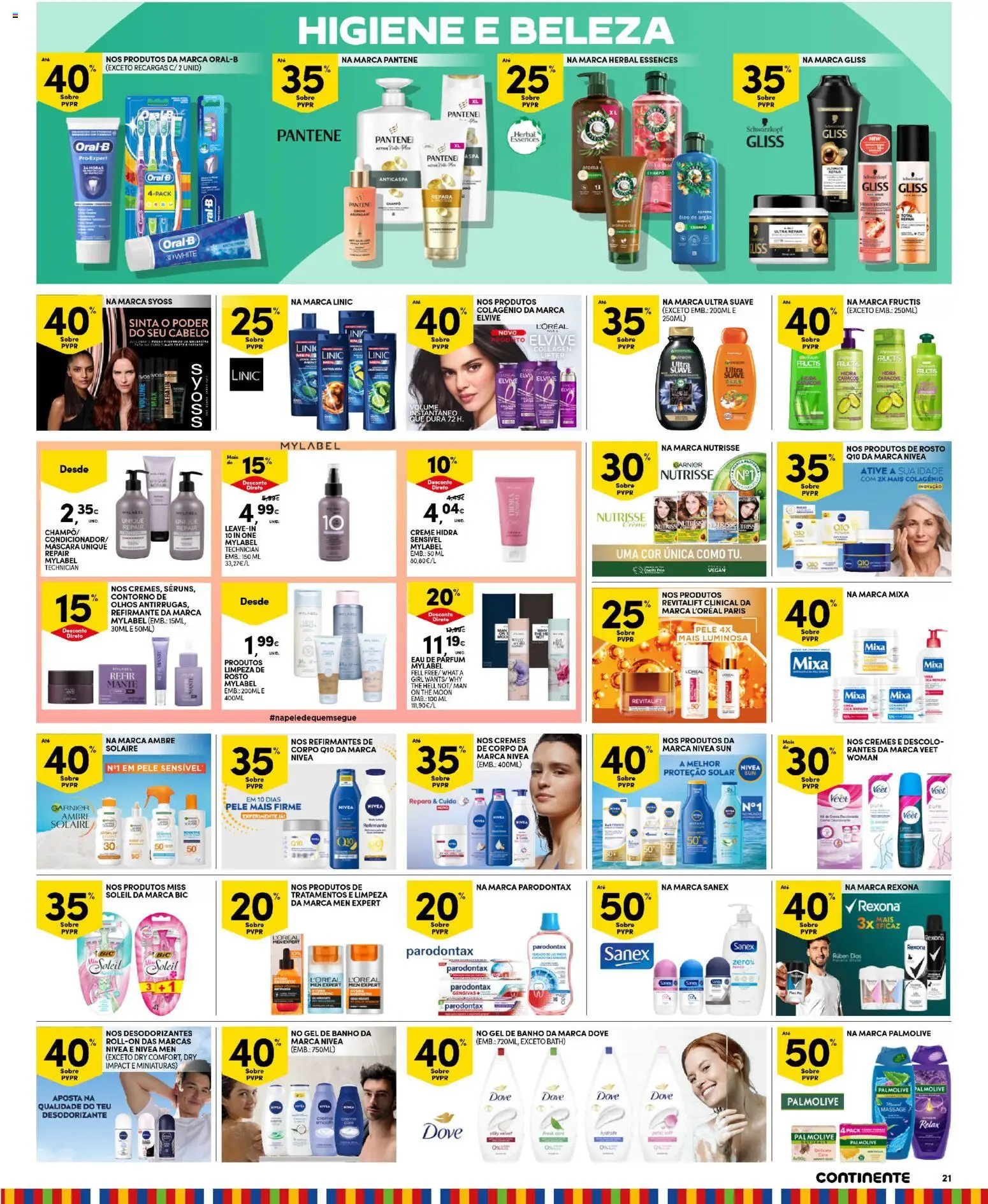 Continente Madeira │ válido de 21.04.2026 | Página: 21 | Produtos: Gel de banho, Desodorizante, Banho, Creme