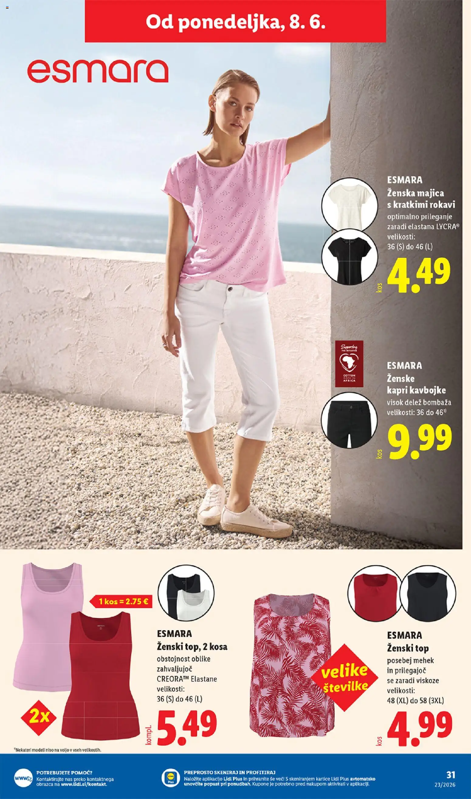 Novi Lidl katalog ponudbe – veljaven od 04.06.2026 | Stran: 63 | Izdelki: Kos, Majica, Kavbojke