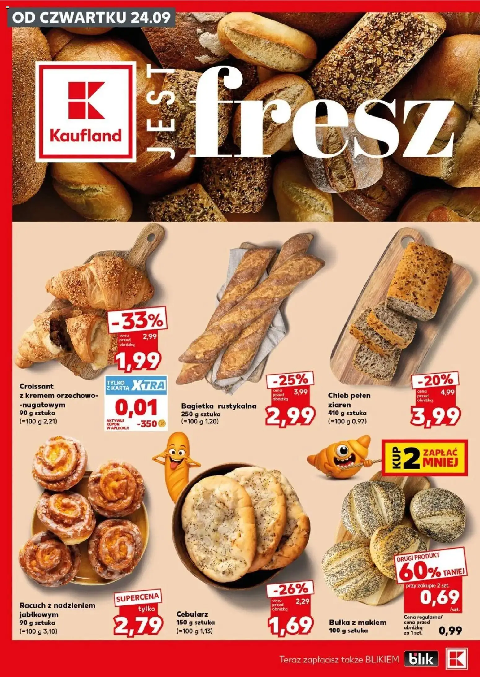 Kaufland gazetka - Super sobota od 26.09.2026 - od jutra PDF | Strona: 16 | Produkty: Karta, Croissant, Bagietka, Bułka z makiem