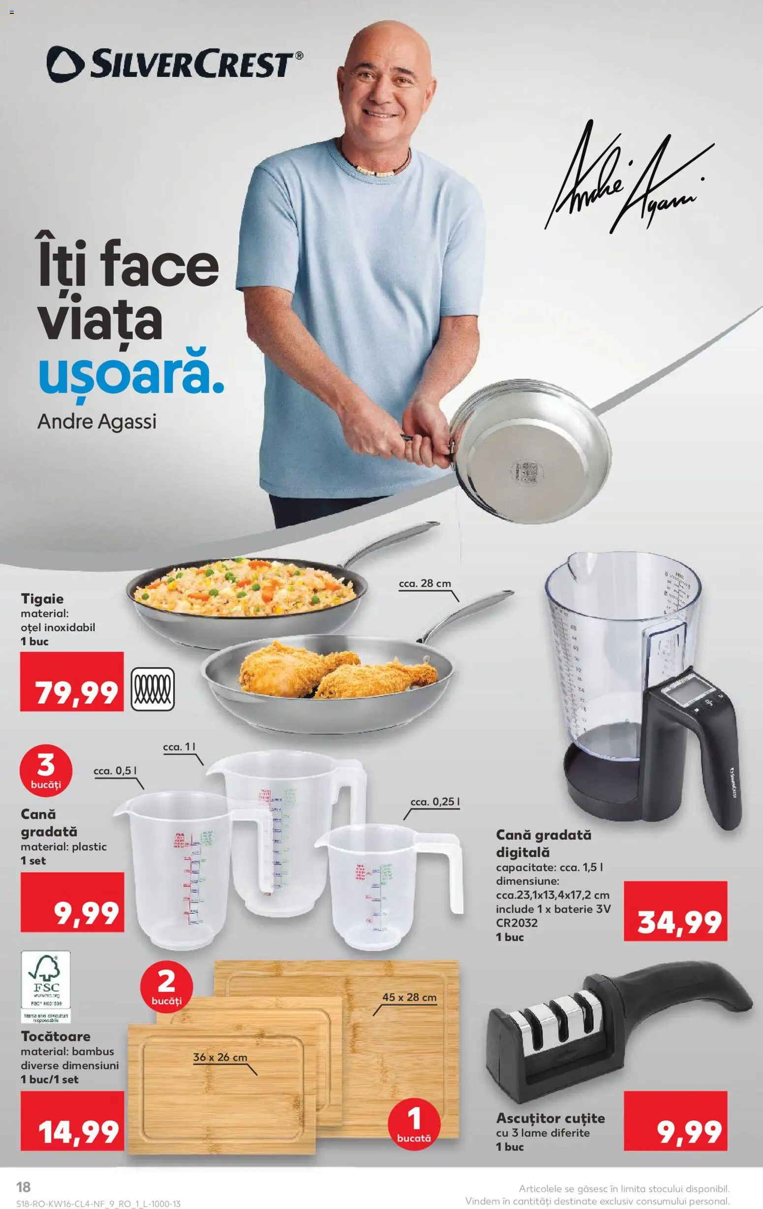 Noul catalog Kaufland – valabil de la 15.04.2026 | Pagină: 18 | Produse: Tigaie, Baterie, Su sebili