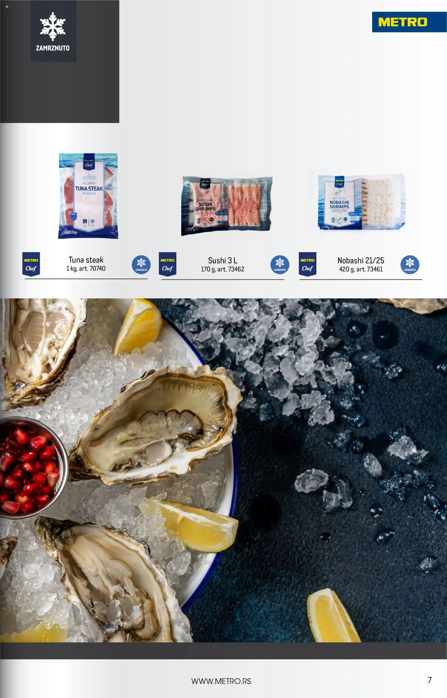 Metro katalog - važi od 01.10.2026 | Strana: 7 | Proizvode: Tuna steak, Tuna, Sushi