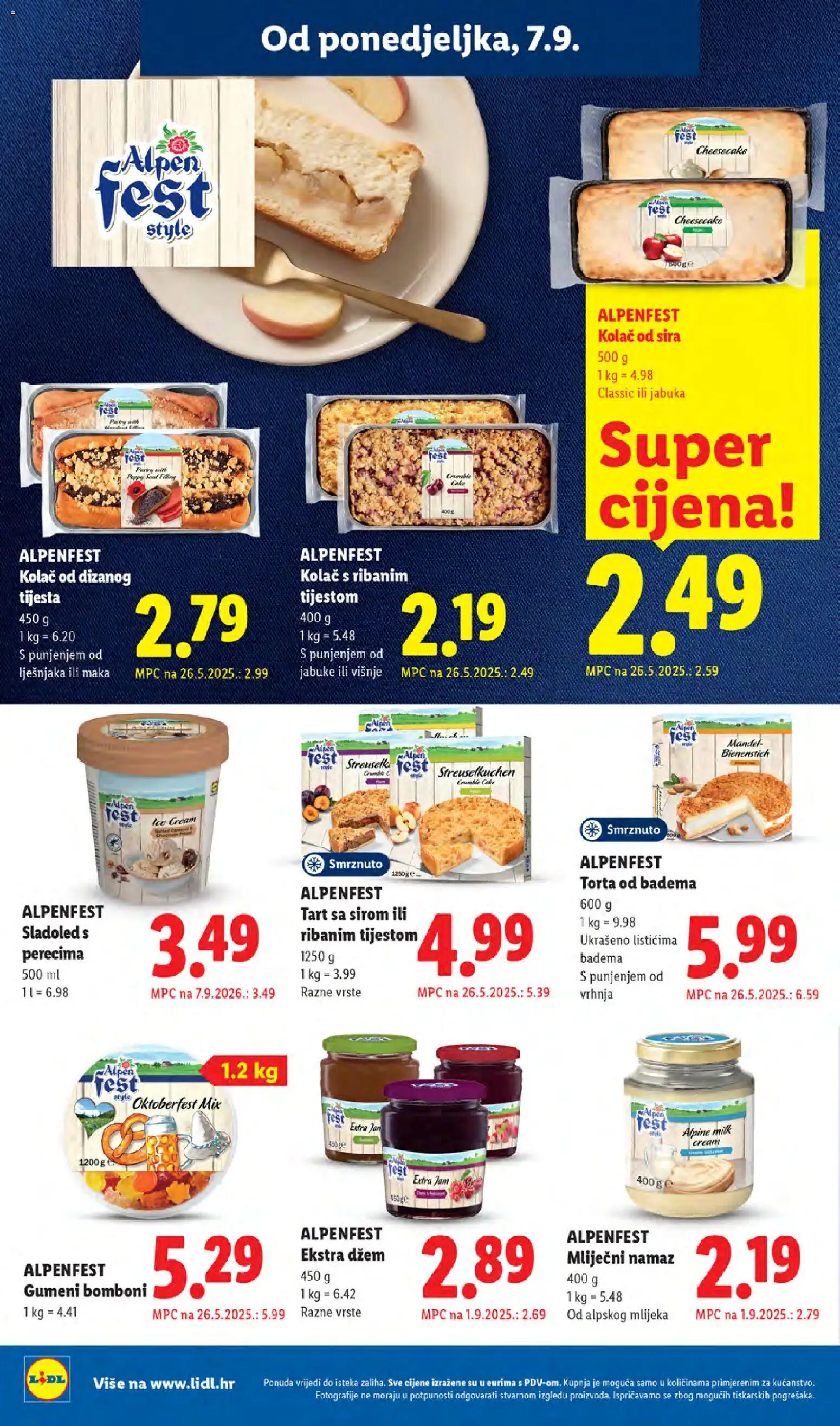 Lidl katalog | vrijedi od 07.09.2026 | Stranica: 22 | Proizvodi: Bomboni, Džem, Torta, Jabuka