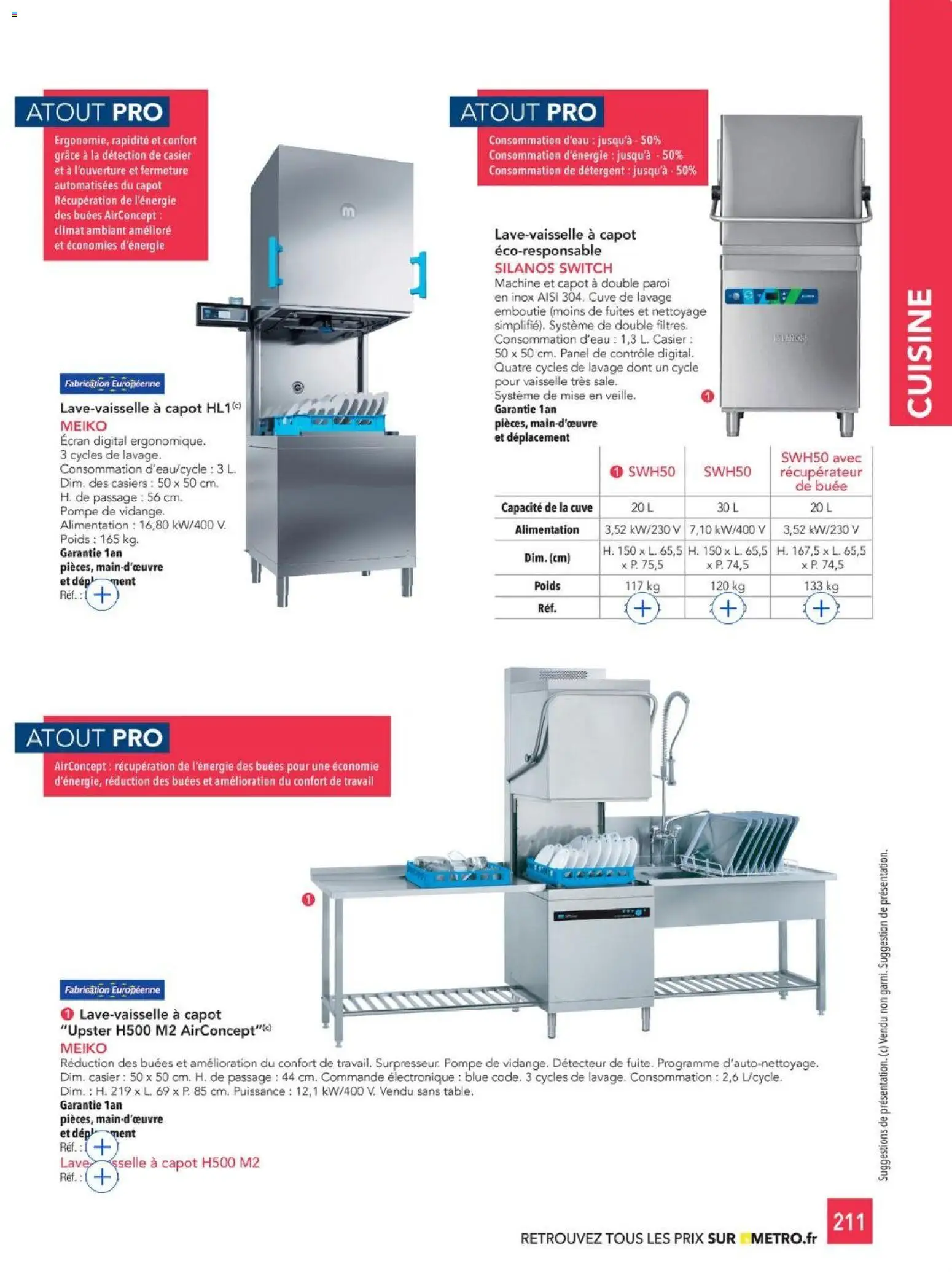 {H1} | Page: 211 | Produits: Casier, Vaisselle, Alimentation, Détergent