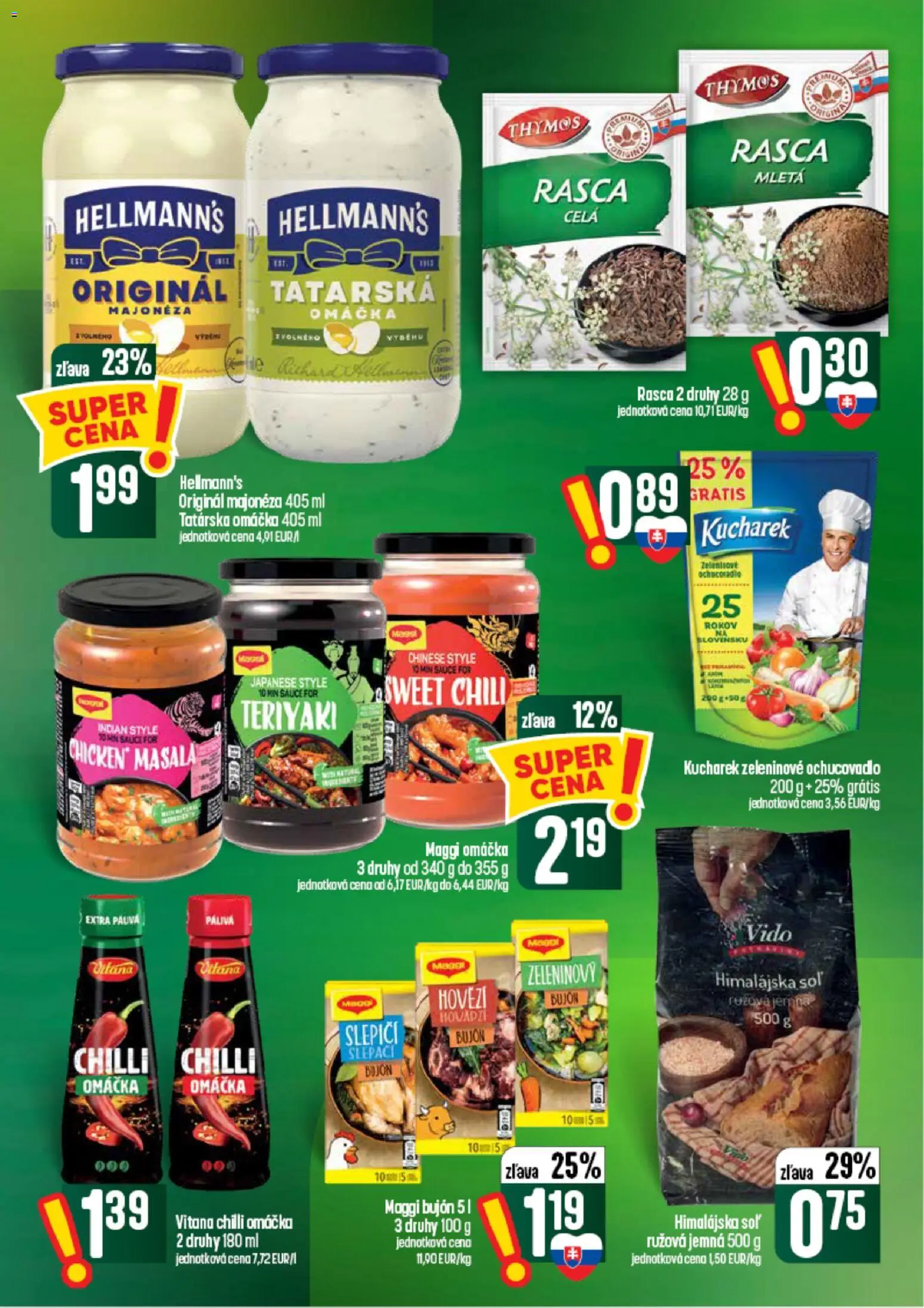 Nové COOP Jednota akcie – leták je platný od 10.09.2026 | Strana: 35 | Produkty: Bujón, Chilli, Tatárska omáčka, Omáčka