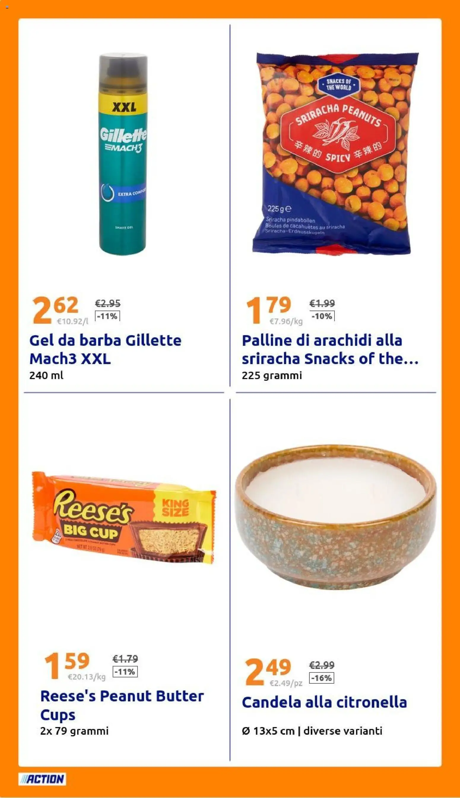 Volantino Action del 15/07/2026 | Pagina: 28 | Prodotti: Citronella, The, Arachidi, Candela