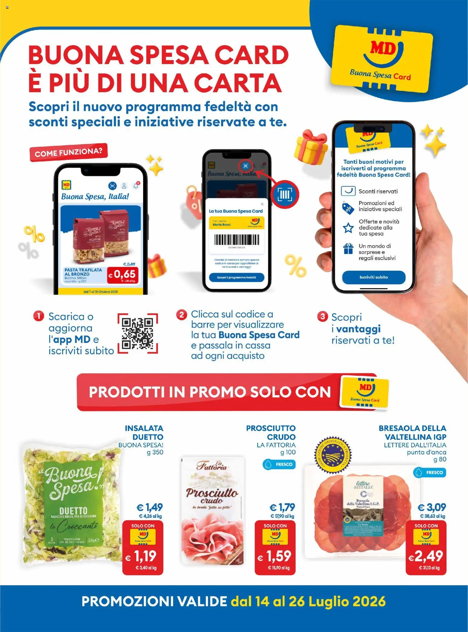Volantino MD Discount del 14/07/2026 | Pagina: 13 | Prodotti: Insalata, Zucchero, Pasta, Fusilli