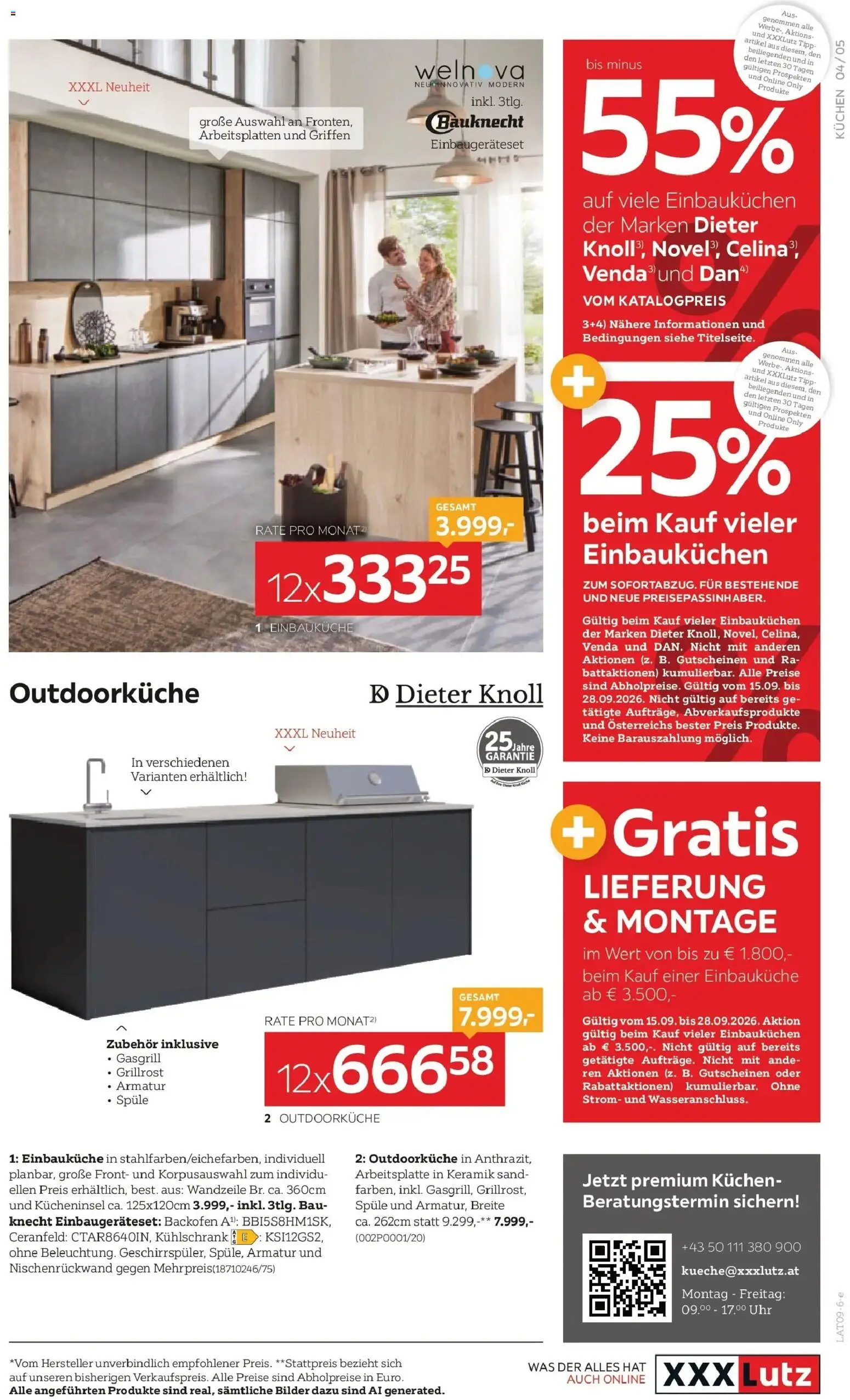 XXXLutz Küchen von 15.09.2026 - Aktuelle Angebote | Seite: 5 | Produkte: Uhr, Kühlschrank