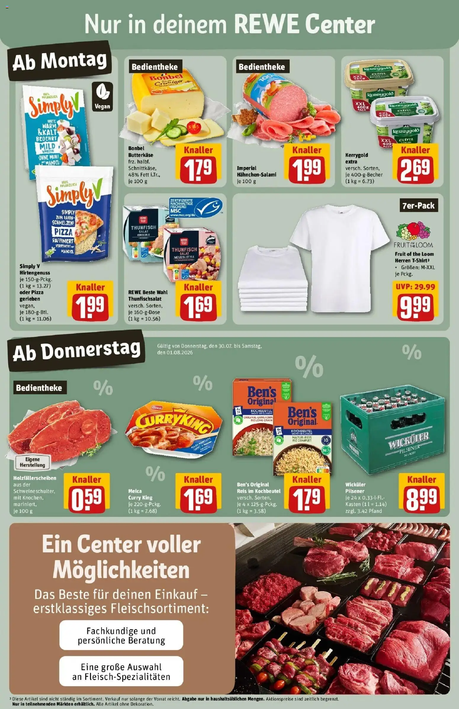 Rewe Prospekt Oldenburg – gültig ab 27.07.2026 | Seite: 3 | Produkte: Thunfisch, Meica, Pizza, Salat