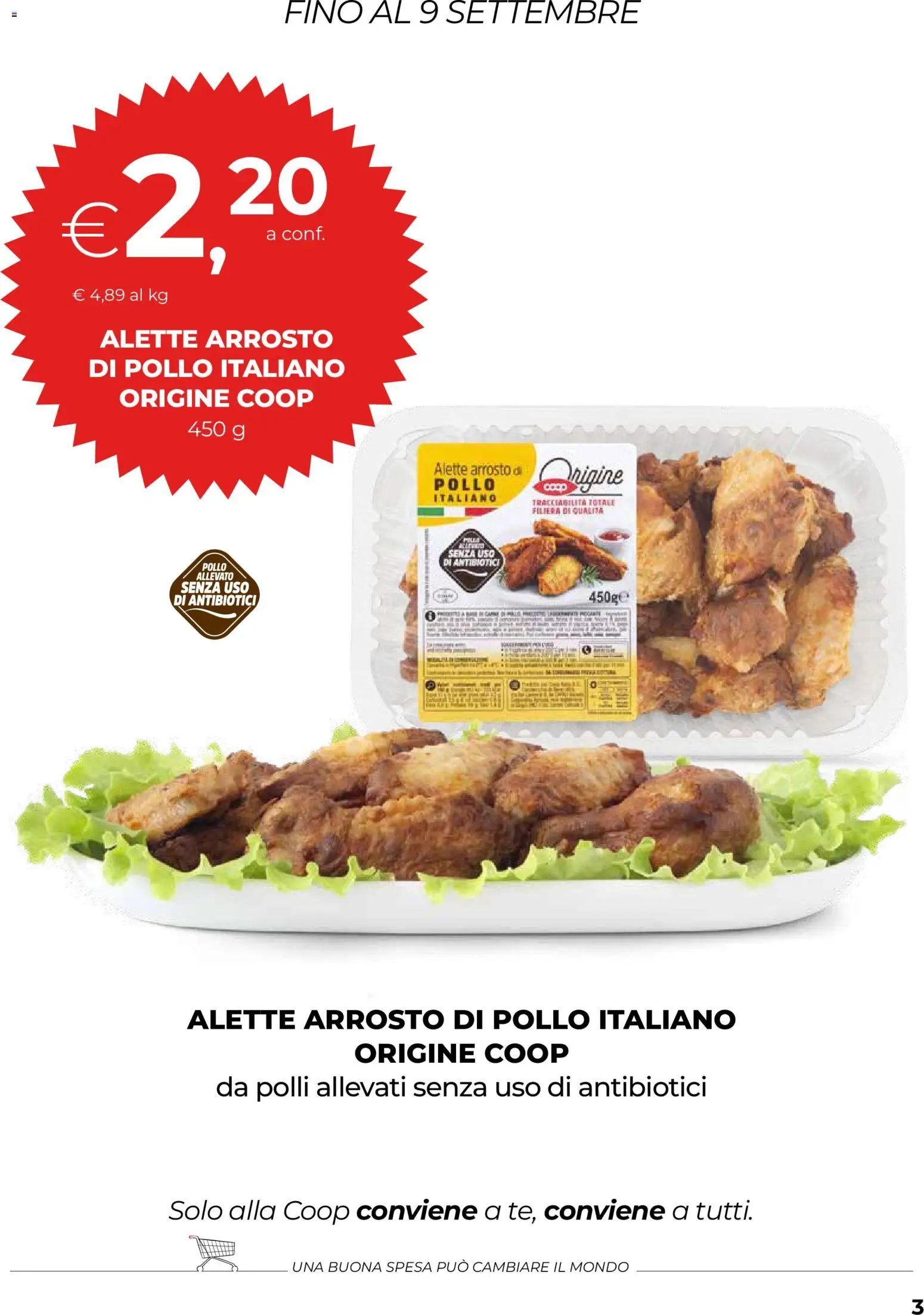 Volantino COOP del 03/09/2026 | Pagina: 3 | Prodotti: Arrosto, Pollo, Polli