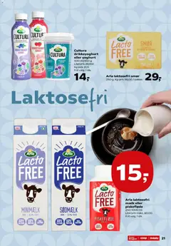 Arla lactosefri mælk eller piskefløde, 250-1000 ml. gyldig fra 25/09/2026 | Side: 24