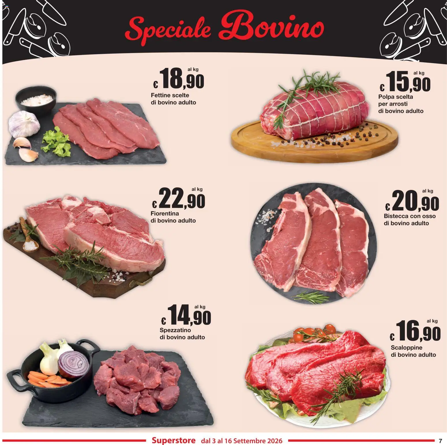 Volantino Sì con Te del 03/09/2026 | Pagina: 7 | Prodotti: Bovino, Bistecca