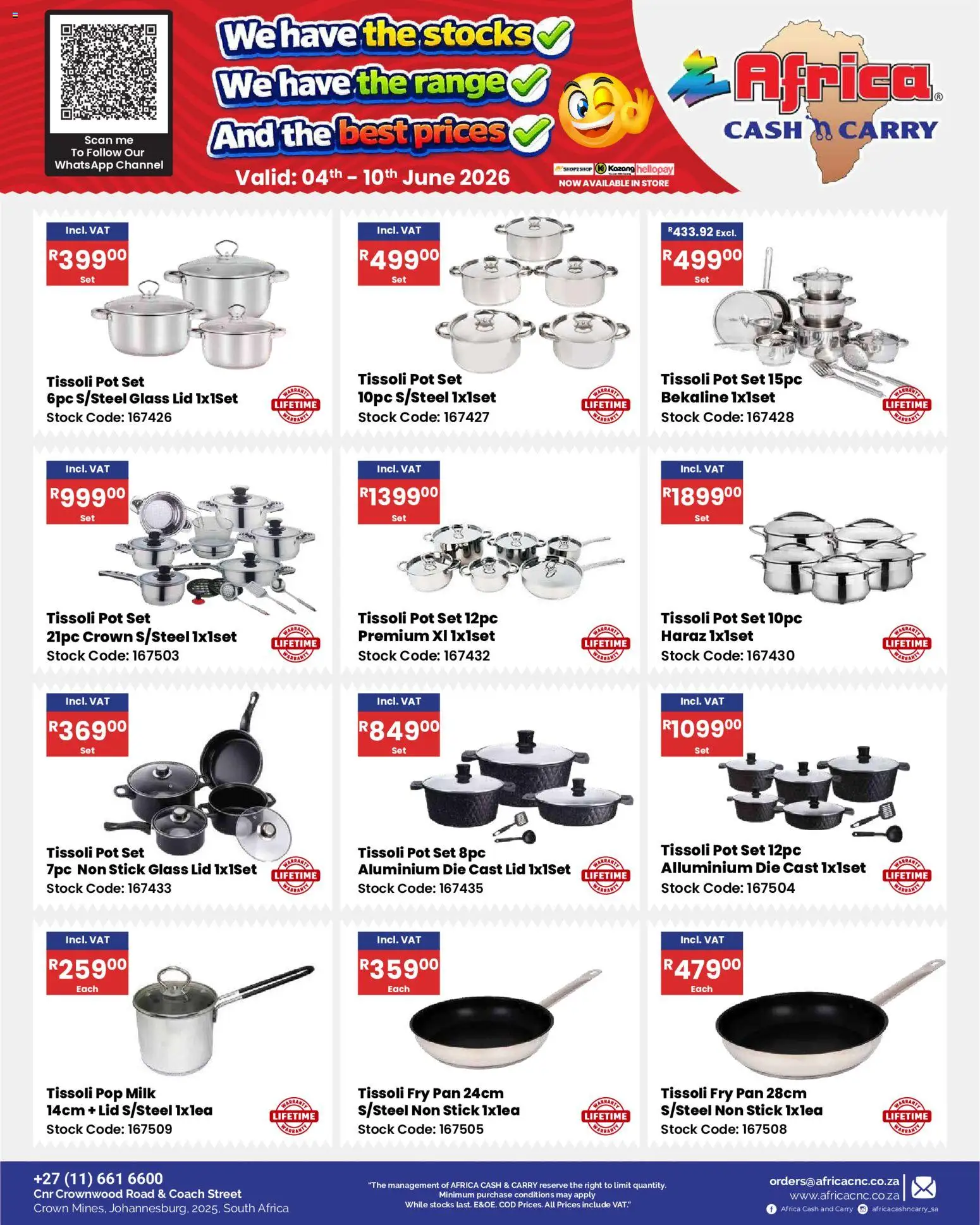 New Africa Cash & Carry catalogue – valid from 04.06.2026 | Page: 38 | Products: Milk, Stock