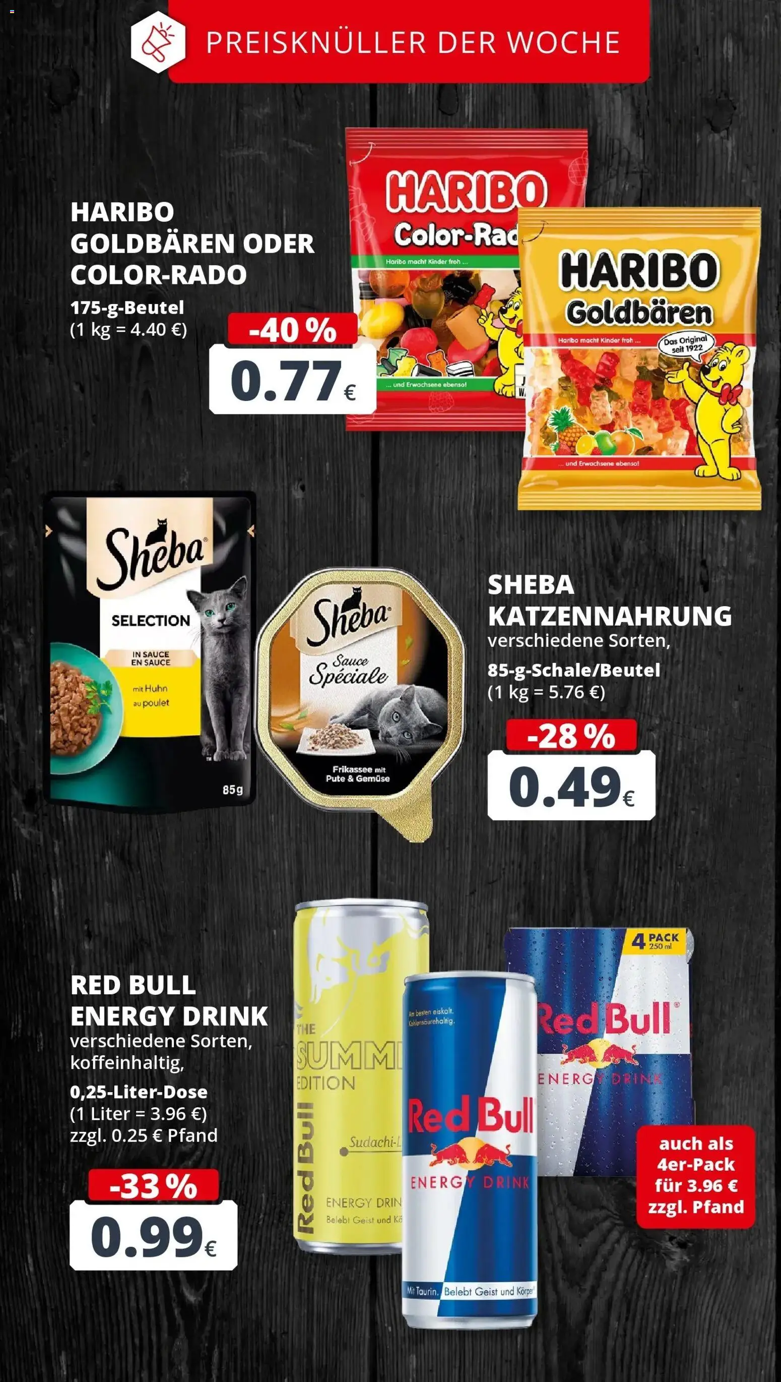 REWE Prospekt ab 24.08.2026 zum Blättern » Angebote | Seite: 3 | Produkte: Sheba, Red bull, Haribo, Energy