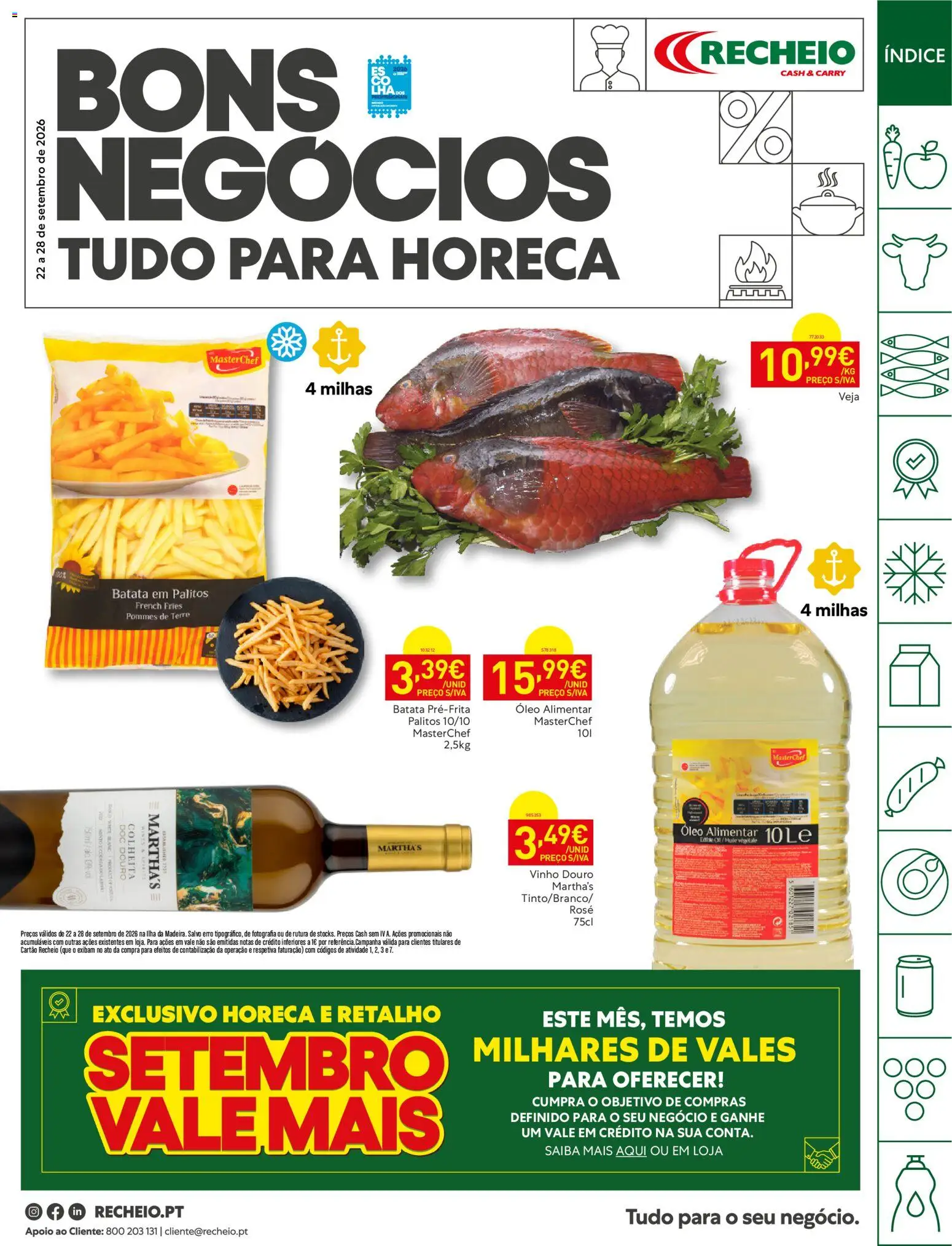 Recheio Horeca Madeira │ válido de 22/09/2026 | Página: 1 | Produtos: Batata, Óleo alimentar, Óleo, Vinho