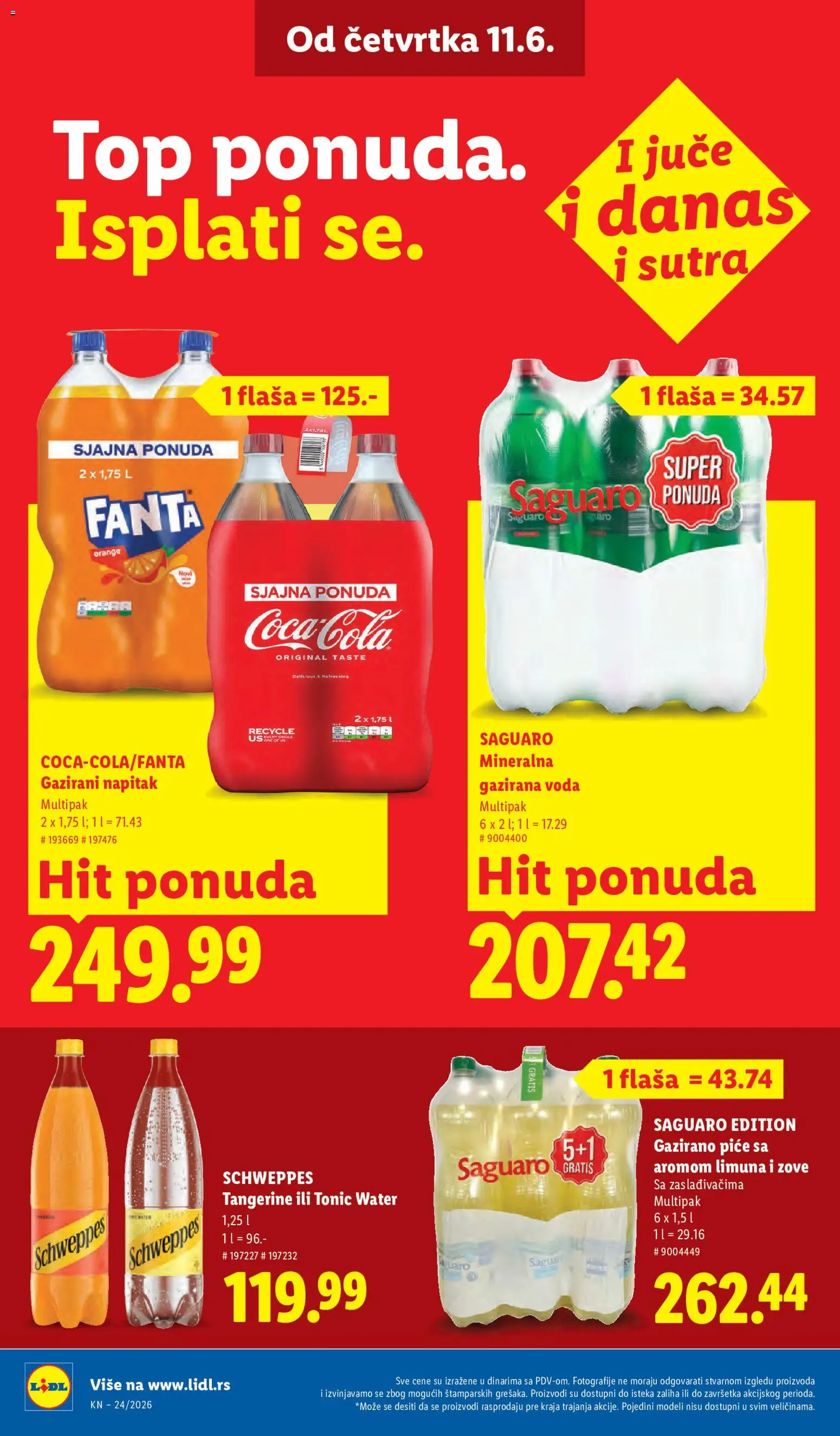 Lidl katalog - važi od 11.06.2026 | Strana: 28 | Proizvode: Schweppes, Voda