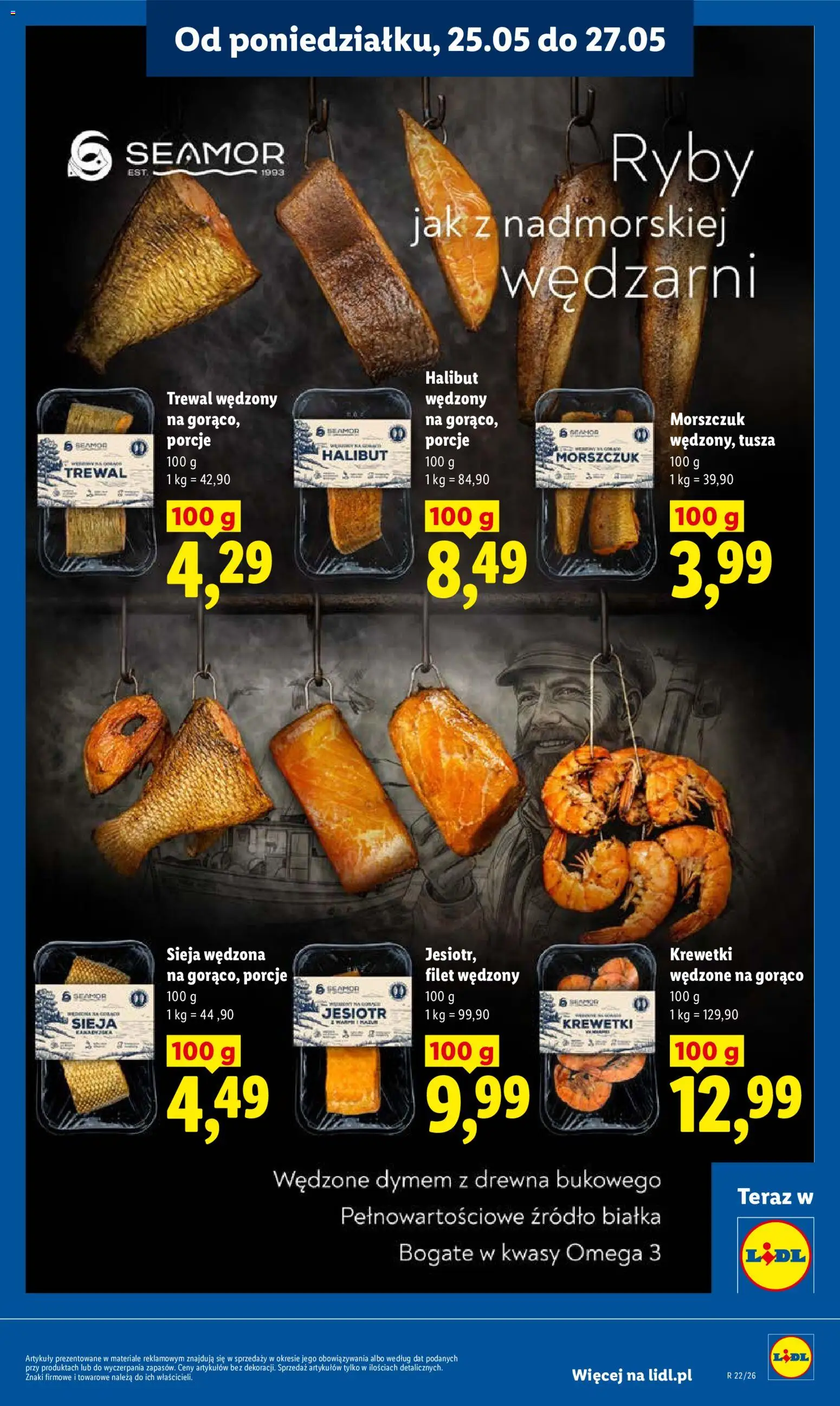 Lidl gazetka od 25.05.2026 | Strona: 55 | Produkty: Krewetki, Halibut, Morszczuk, Ryby