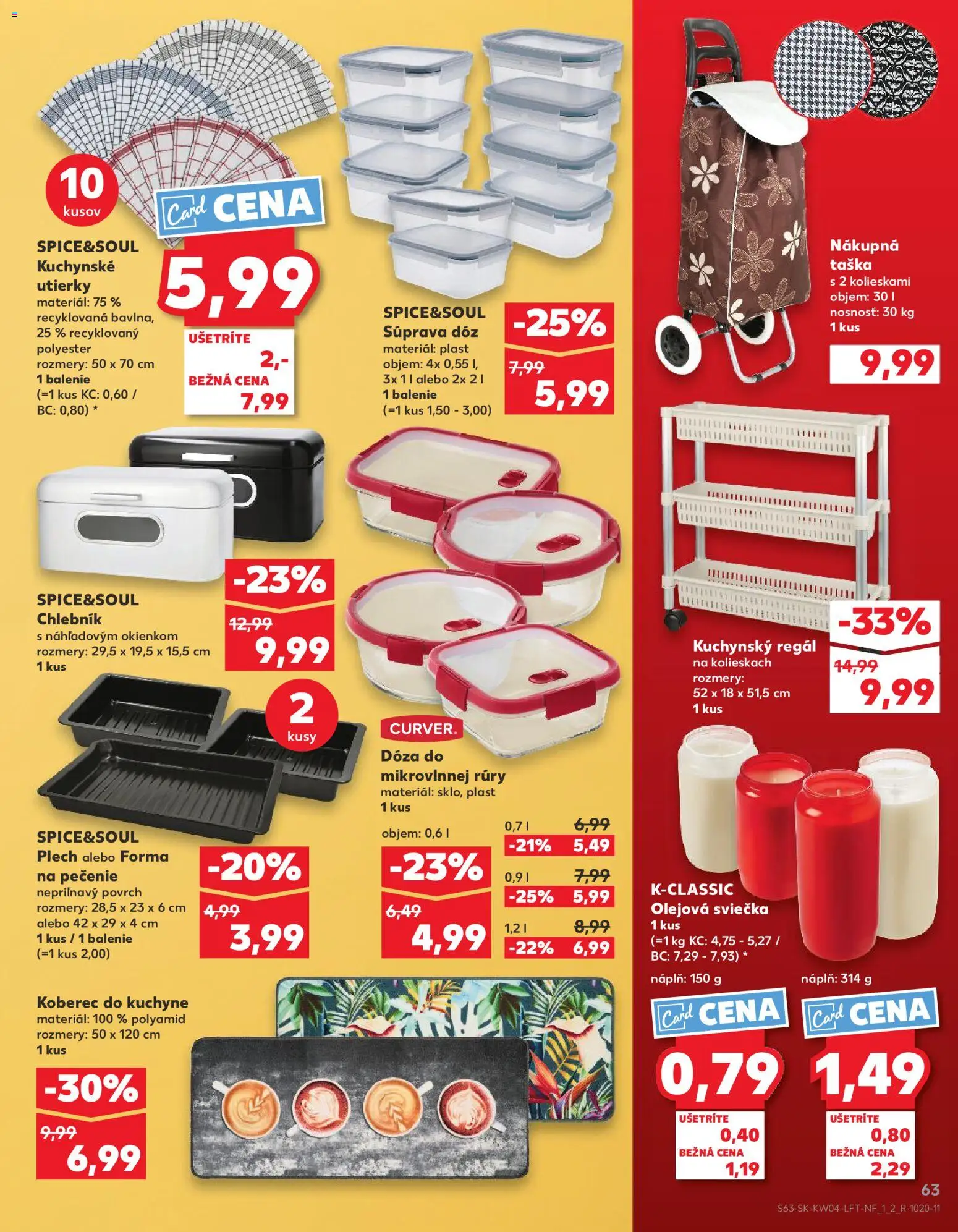 Nové Kaufland akcie – leták je platný od 22.01.2026 | Strana: 63 | Produkty: Regál, Koberec do kuchyne, Koberec, Kuchyne