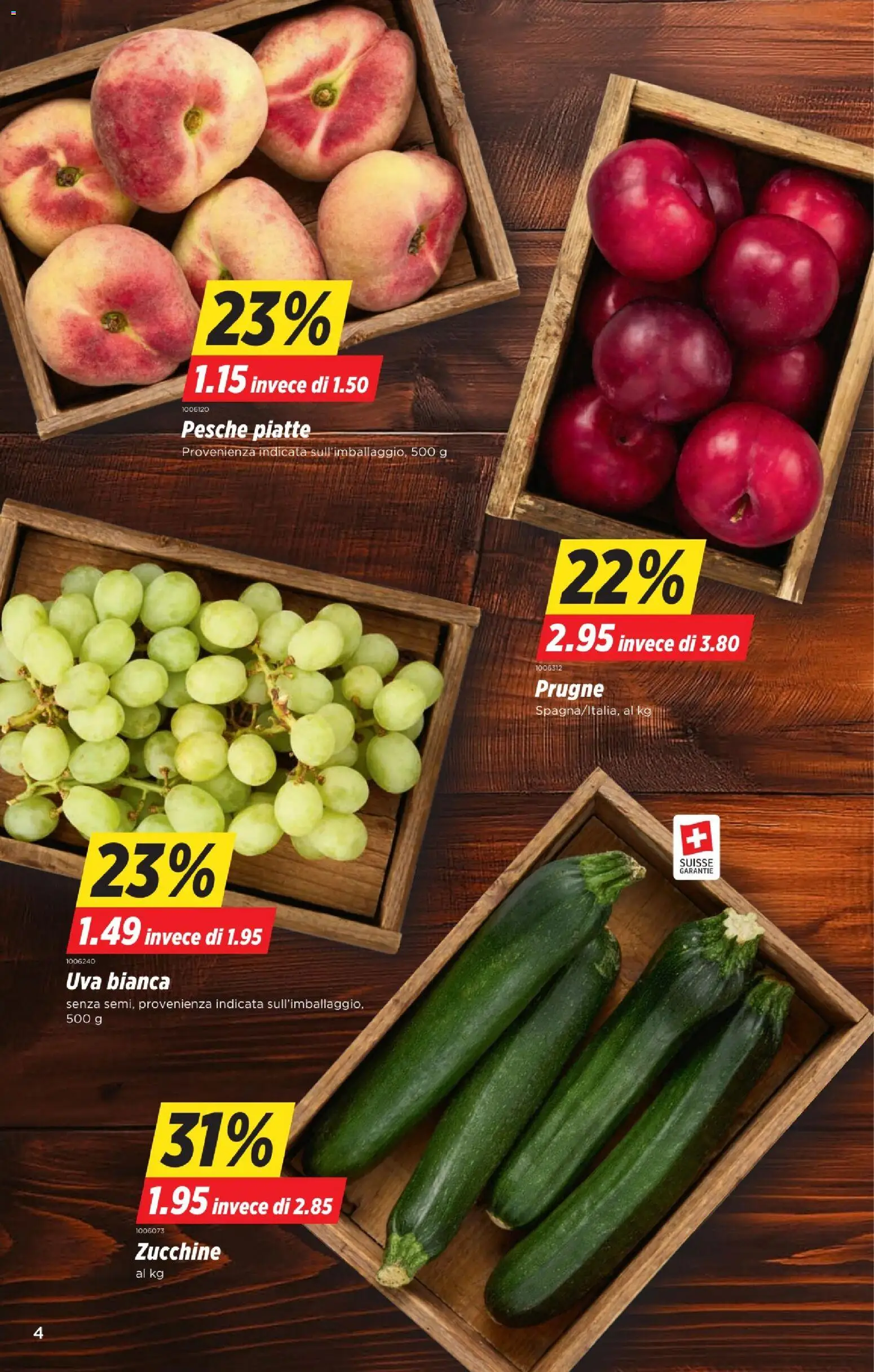 Denner aktionen IT – gültig ab 27.08.2026 | Seite: 4 | Produkte: Zucchini