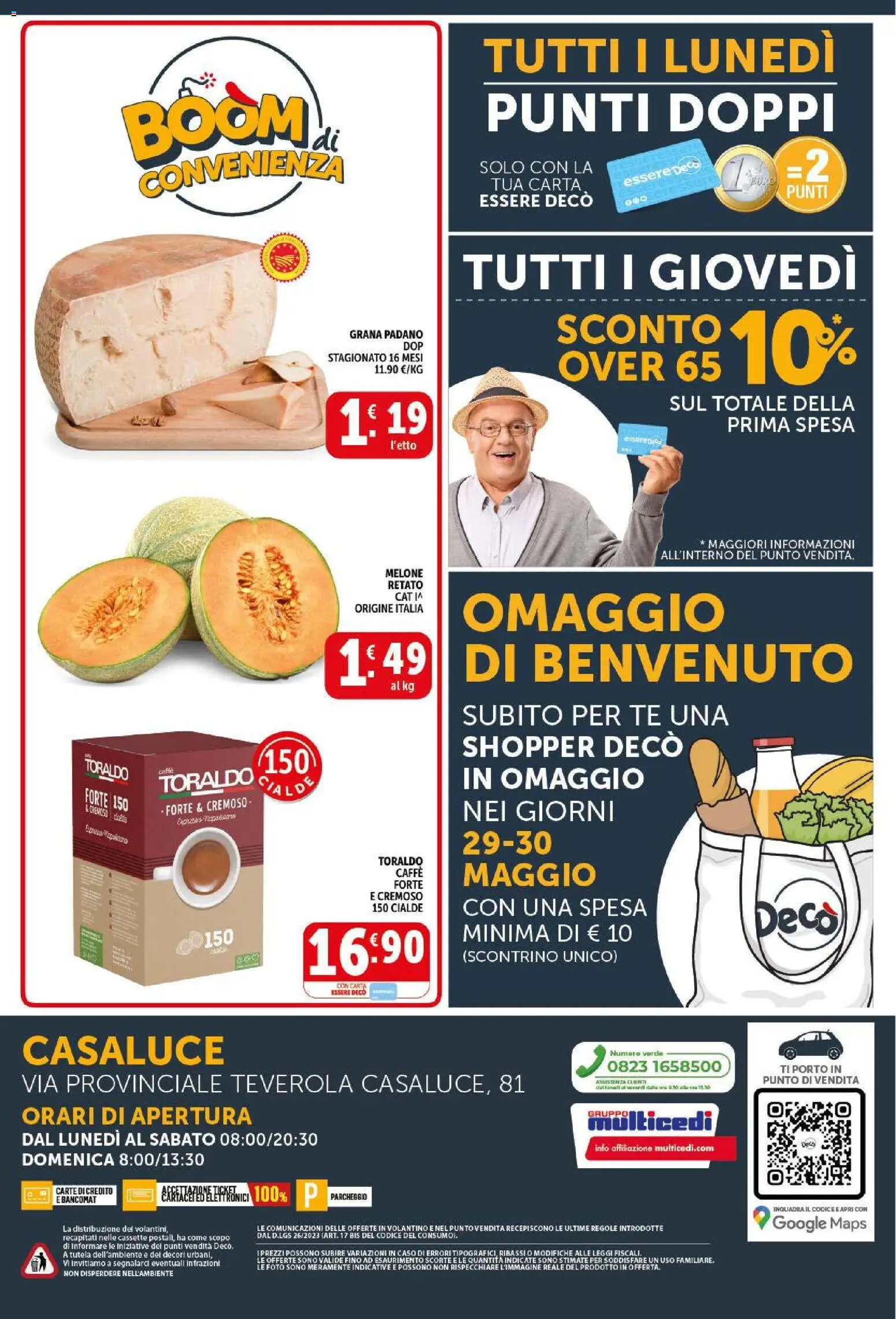 Volantino Decò del 29.05.2026 | Pagina: 20 | Prodotti: Caffè, Tè, Melone, Grana Padano