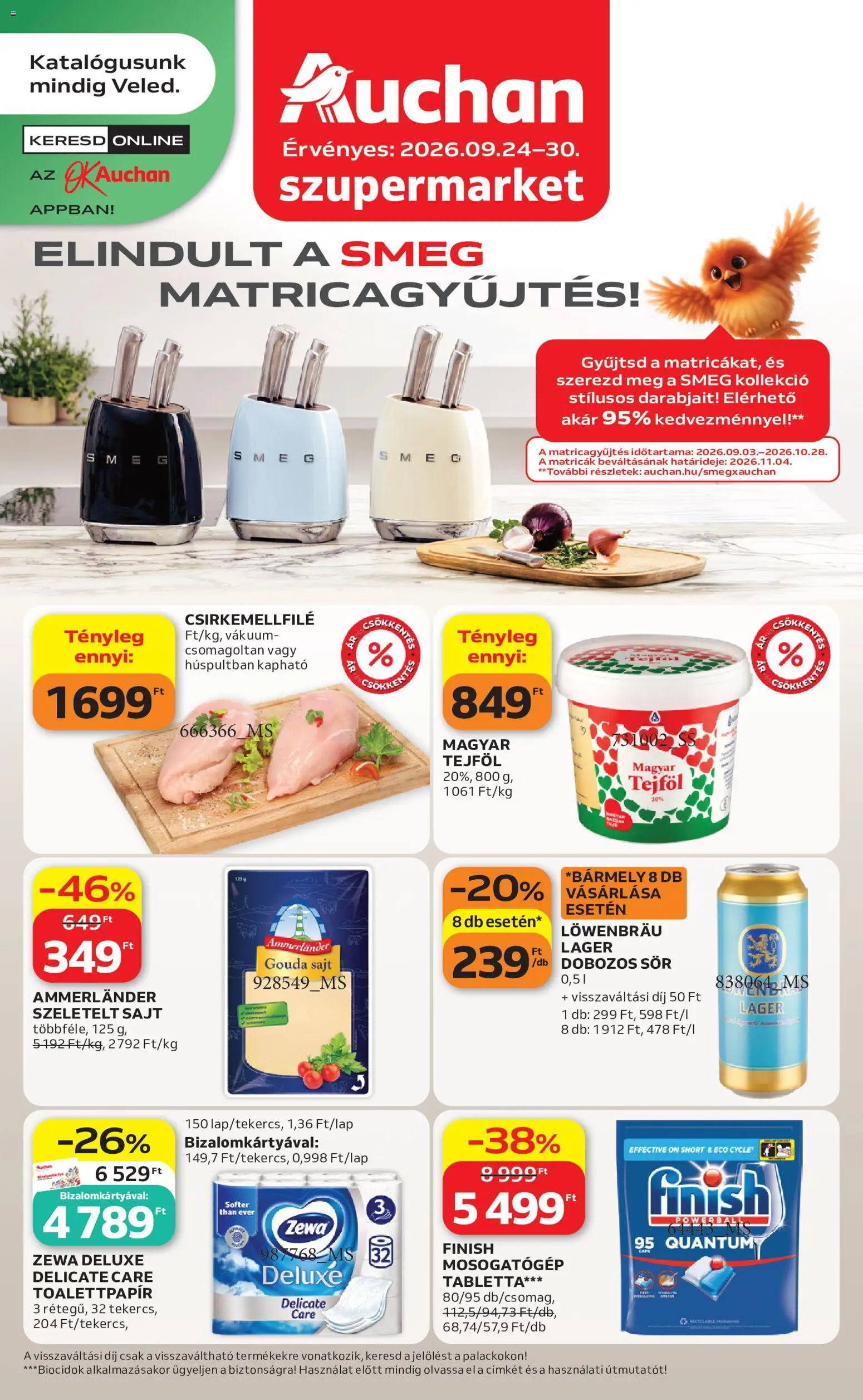 Auchan akciós ujság - amely érvényes a következő dátumtól: 2026.09.24. | Oldal: 1