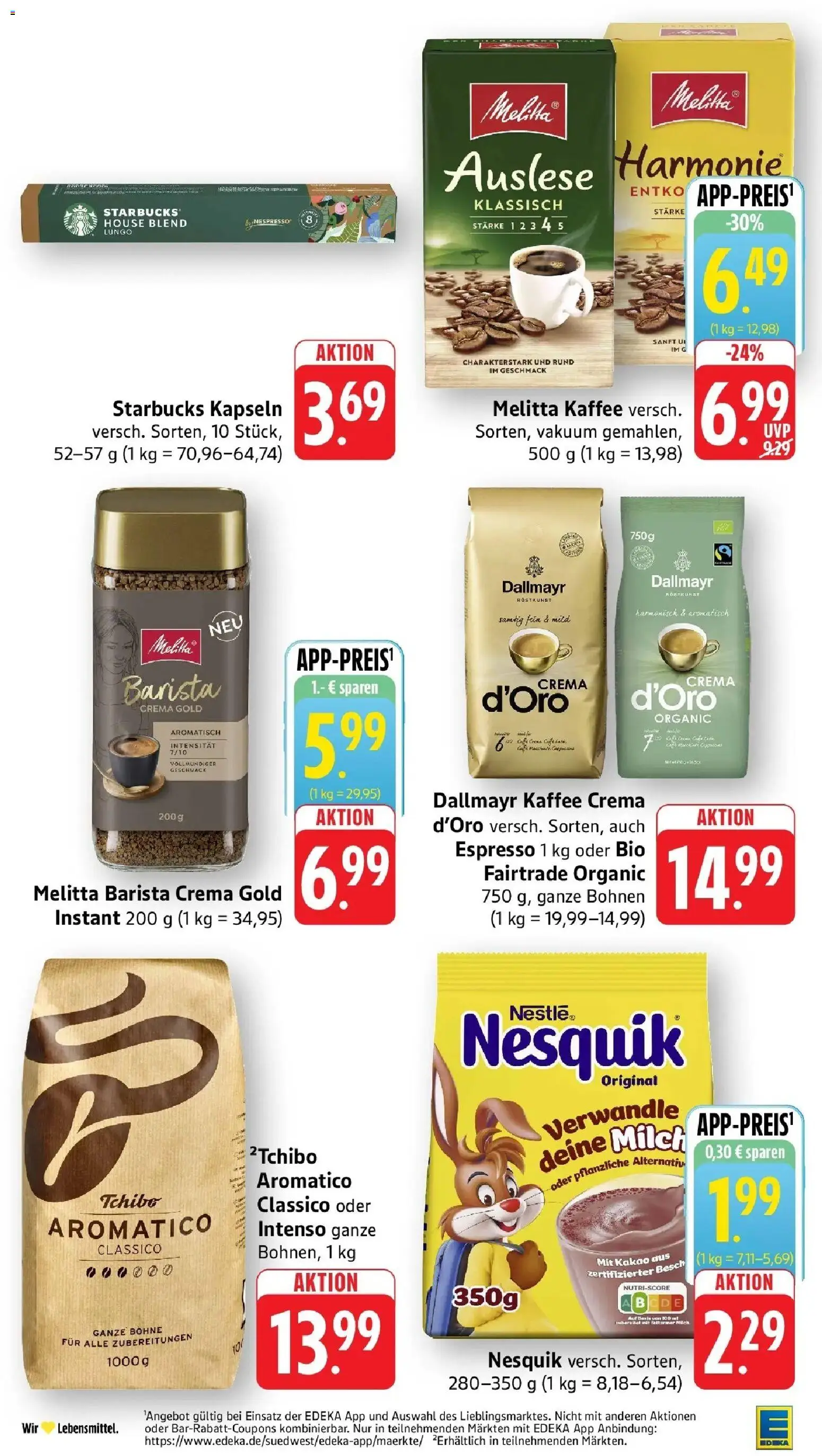 Edeka Prospekt Trier – gültig ab 08.06.2026 | Seite: 26 | Produkte: Melitta, Nesquik, Kaffee, Dallmayr