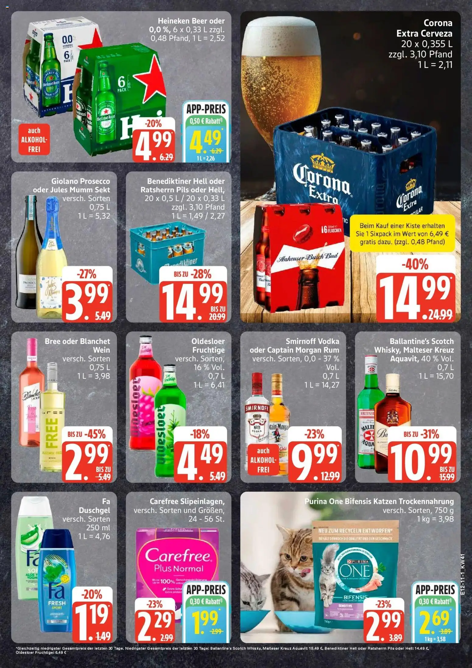 Edeka Prospekt Kiel (ab 05.10.2026) » Angebote Online | Seite: 11 | Produkte: Sekt, Benediktiner hell, Duschgel, Vodka