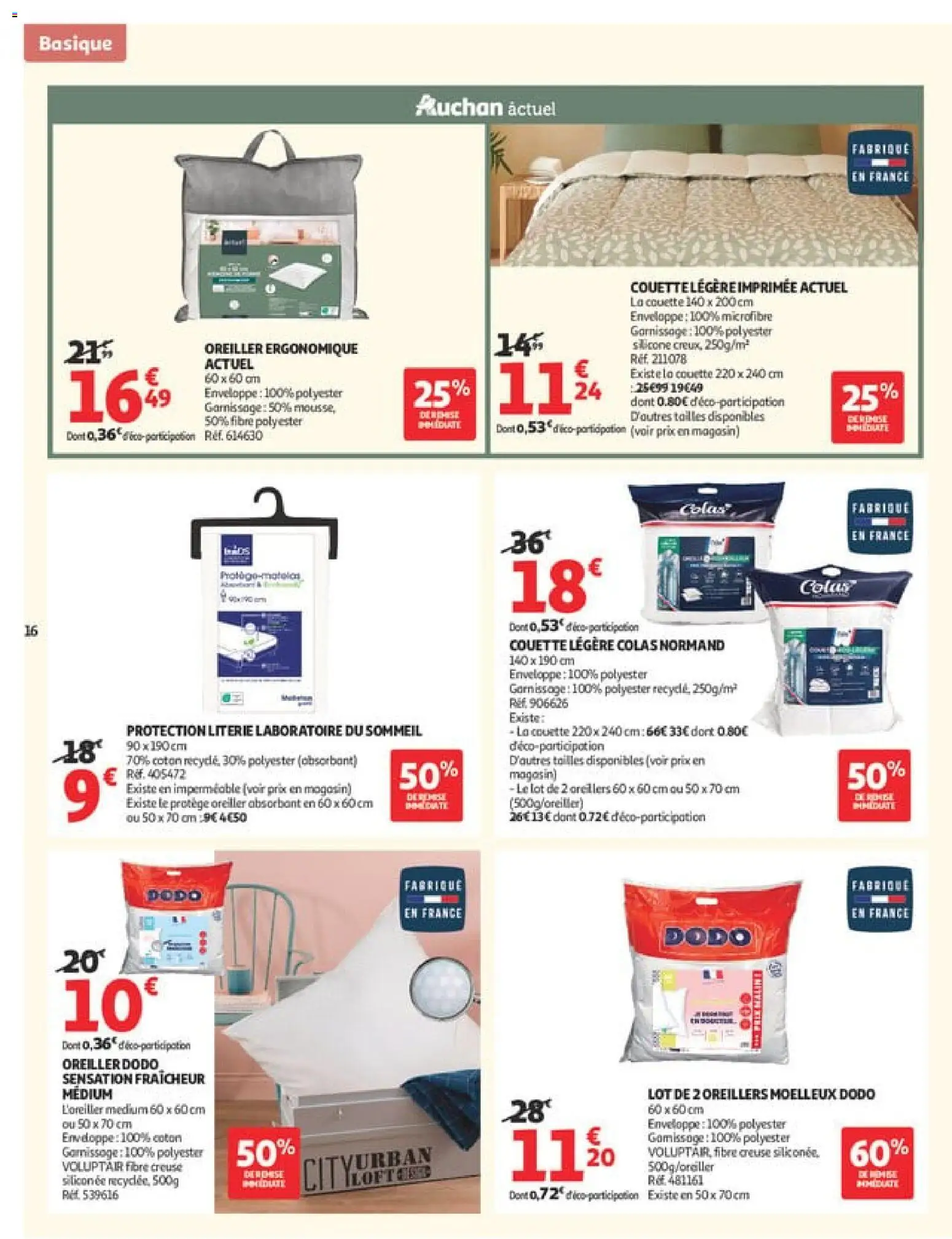 {H1} | Page: 16 | Produits: Oreiller, La couette, Literie, Couette