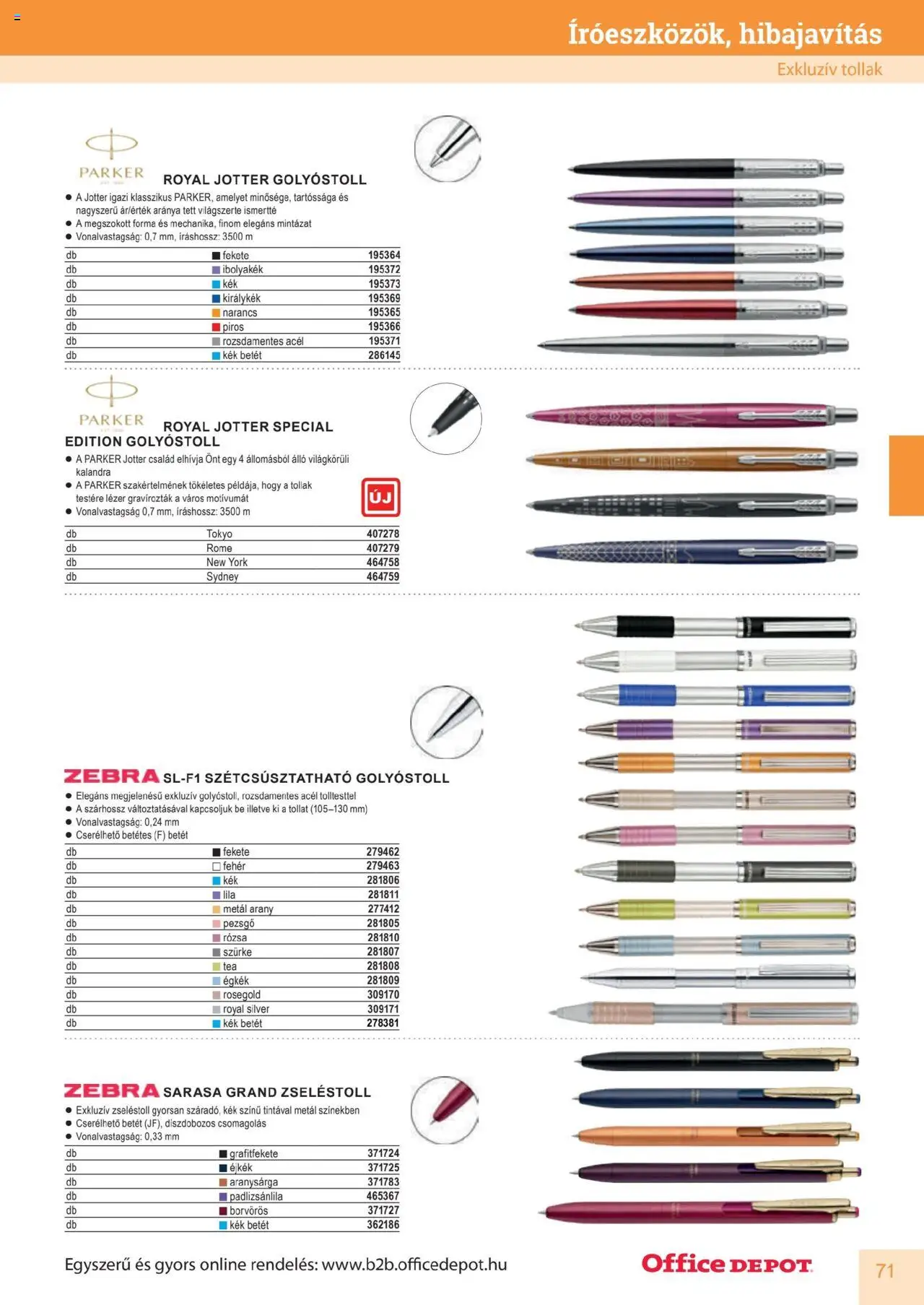 Office Depot akciós ujság - amely érvényes a következő dátumtól: 2025.04.10. | Oldal: 71 | Termékek: Betét, Pezsgő, Narancs