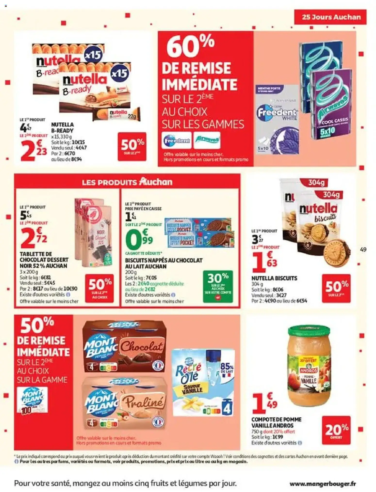 {H1} | Page: 49 | Produits: Tablette de chocolat, Tablette, Cassis, Pomme