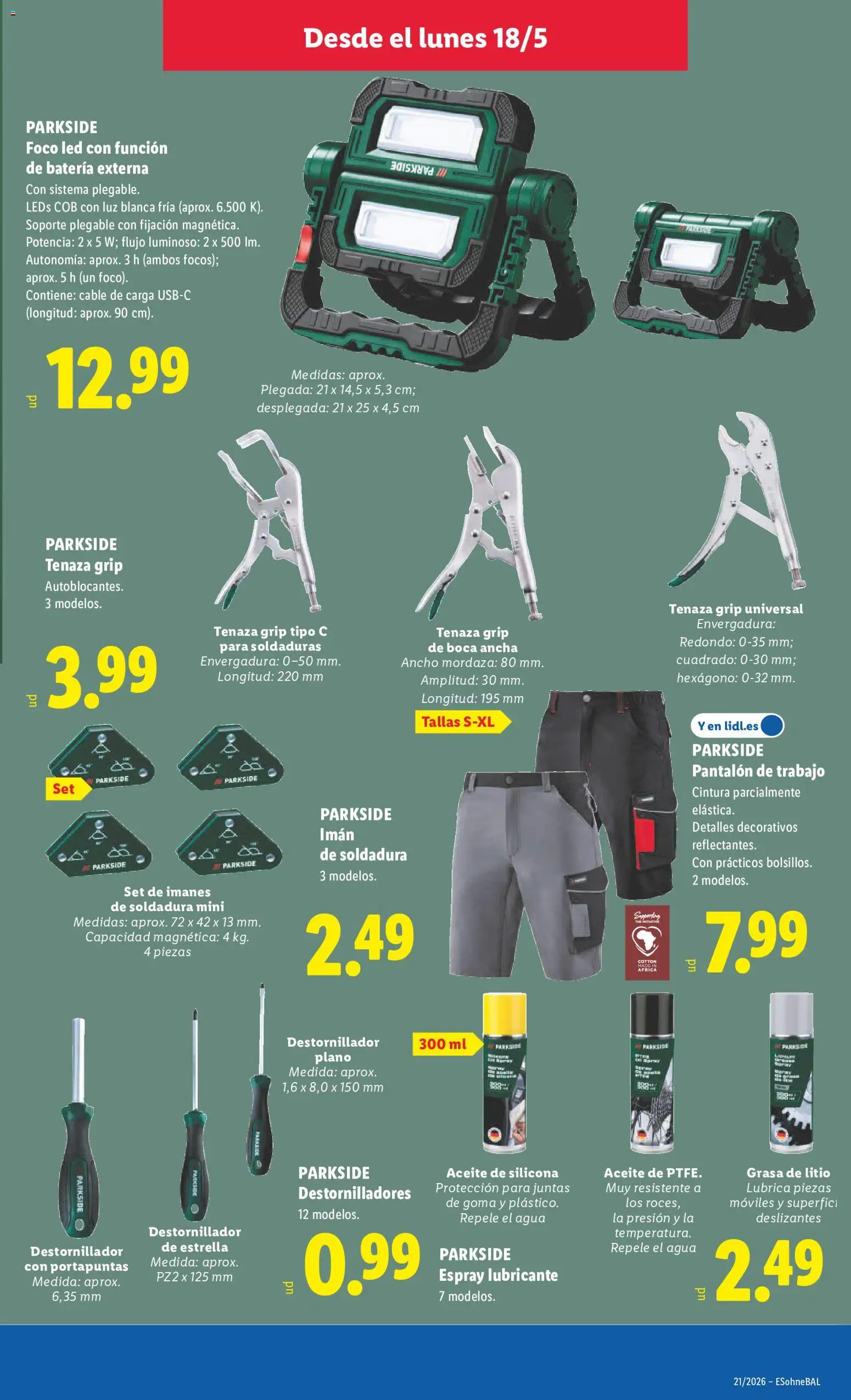 Lidl folleto de bazar │ válido desde el 18.05.2026 | Página: 17 | Productos: Noodles αυγού, Aceite, Cable, Batería